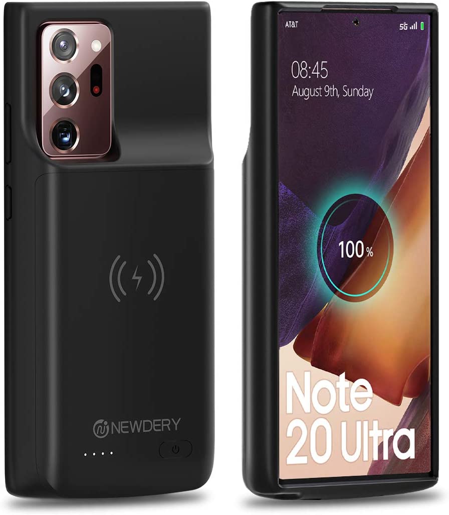 Samsung Galaxy Note 20 Ultra Battery Case 6000mAh Extended Power Bank with Wireless Charging - Perfect for Travel, Work & Outdoor Activities