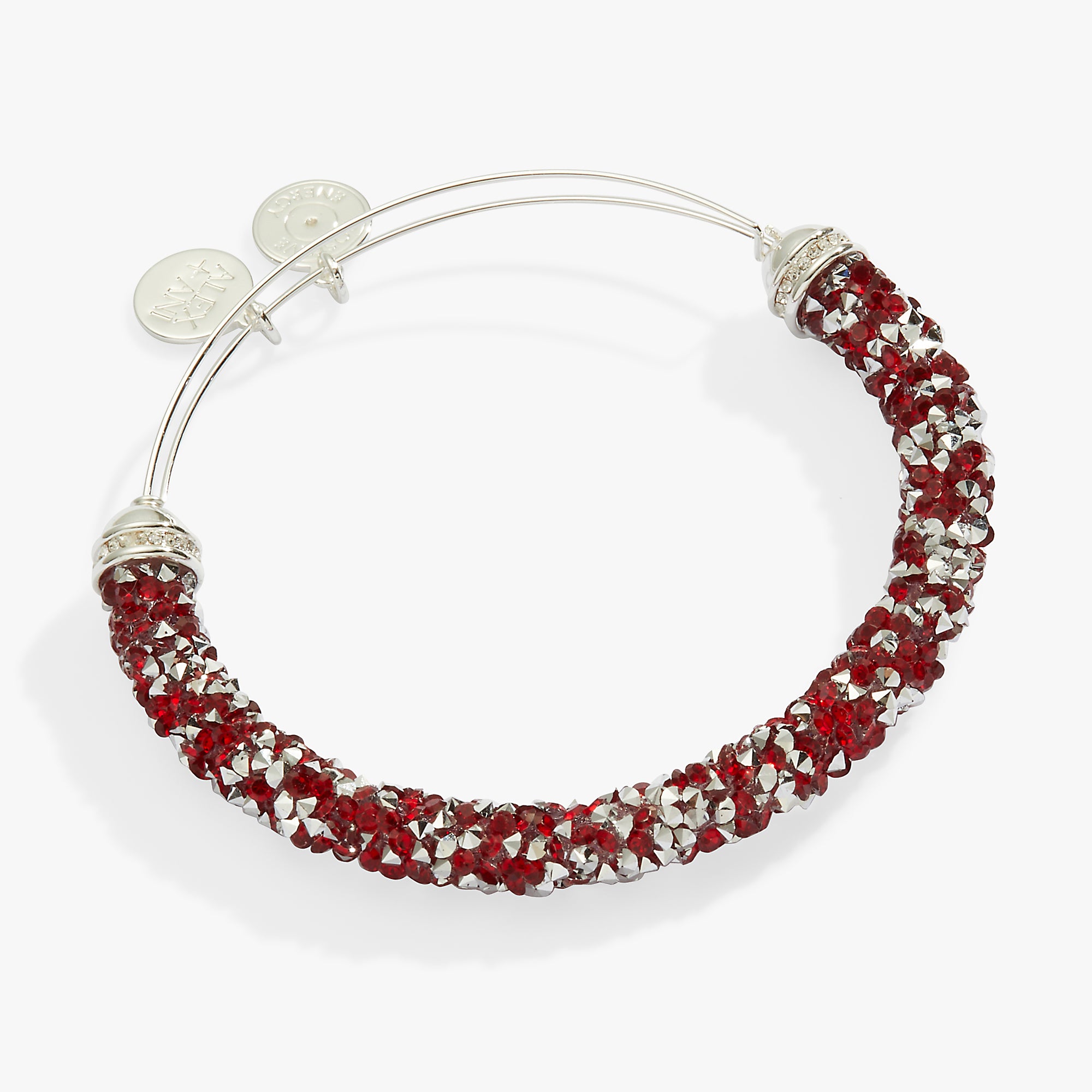 Red Crystal Crush Bangle - Elegant Fashion Bracelet for Women | Perfect for Parties, Weddings & Special Occasions