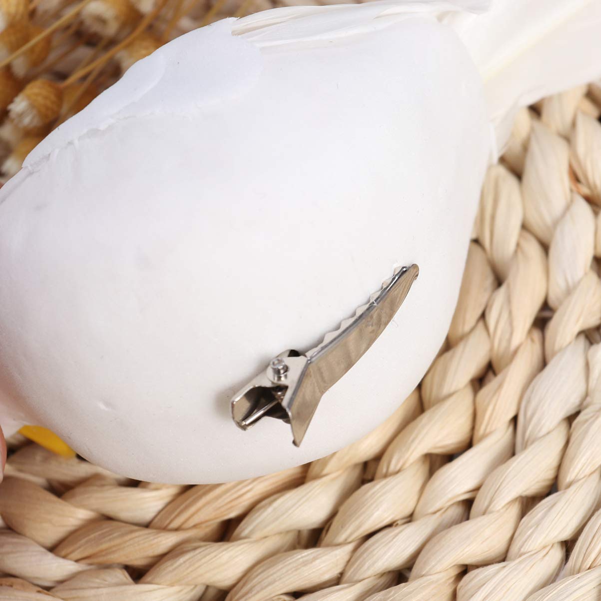 2PCS Cute Artificial Dove & Pigeon Miniature Foam Birds with Clips - Perfect for Bonsai Decor, Home Desk, Garden & Photo Props | FOMIYES Home Decor Accessories | Ideal for Wedding Centerpieces, DIY Crafts & Spring Home Decoration