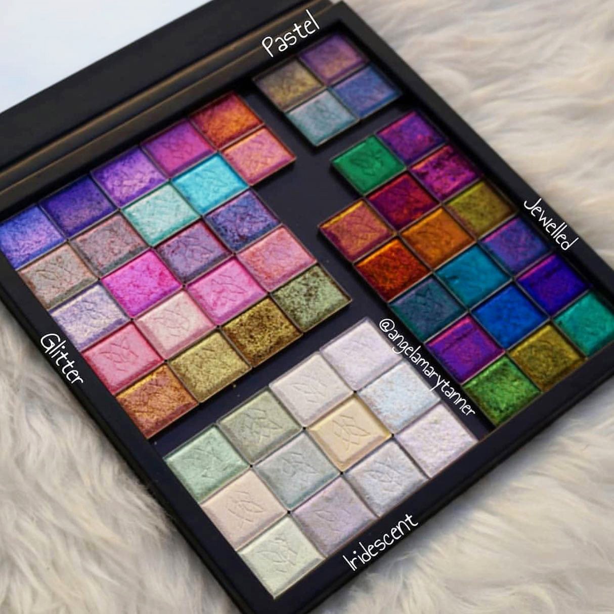 BLEMISHED Standard Stained Glass Magnetic Makeup Palette (Empty) - Perfect for Travel & Professional Makeup Organization