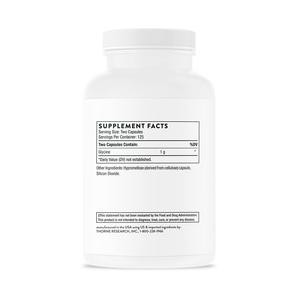 Thorne Glycine (SA512) - Pure Amino Acid Supplement for Muscle Recovery, Sleep Support & Cognitive Health - Ideal for Athletes, Fitness Enthusiasts & Stress Relief