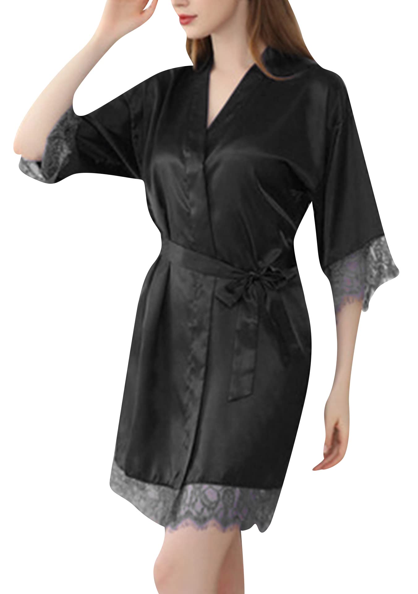 EFOFEI Women's Silk Pajama Set - Cute Sleepwear for Night & Lounge