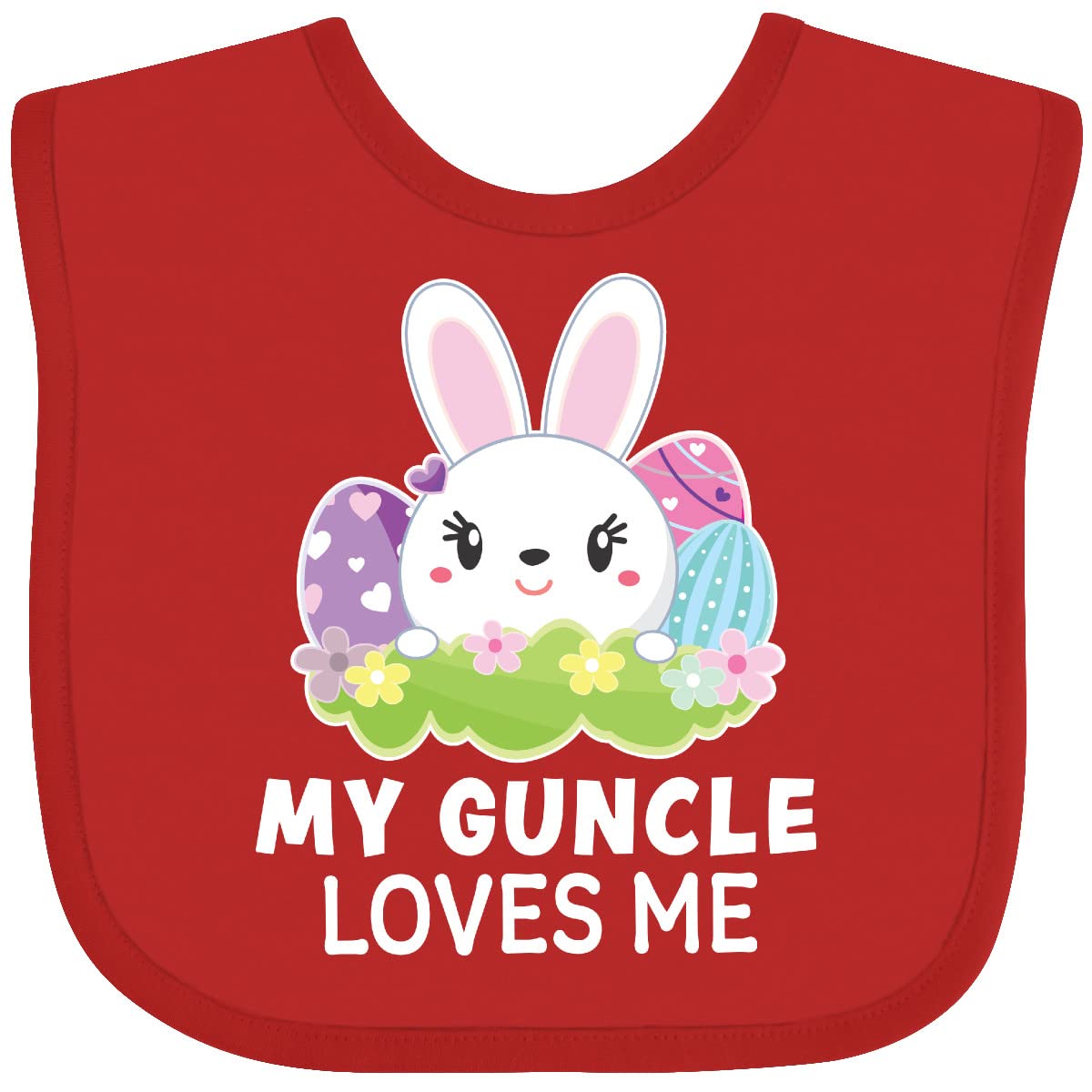 My Guncle Loves Me Baby Bib - Easter Bunny Design for Infants