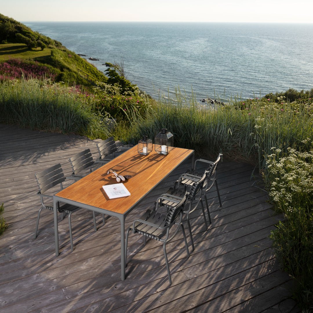 4-Piece Outdoor Dining Set - Rectangle Patio Table with 4 Chairs for Garden, Backyard, and Poolside Gatherings