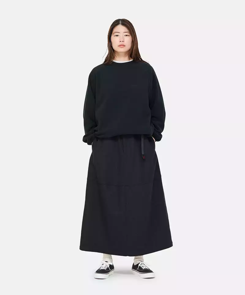Wool Paneled Skirt for Women - Elegant A-Line Midi Skirt with Side Slits - Perfect for Office, Parties & Fall/Winter Fashion