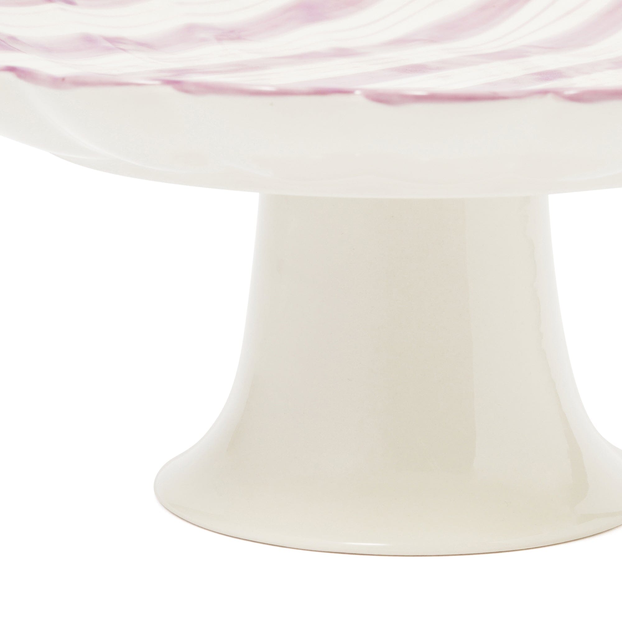Hand Painted Purple Striped Cake Stand - Elegant Dessert Display for Weddings, Birthdays & Special Events