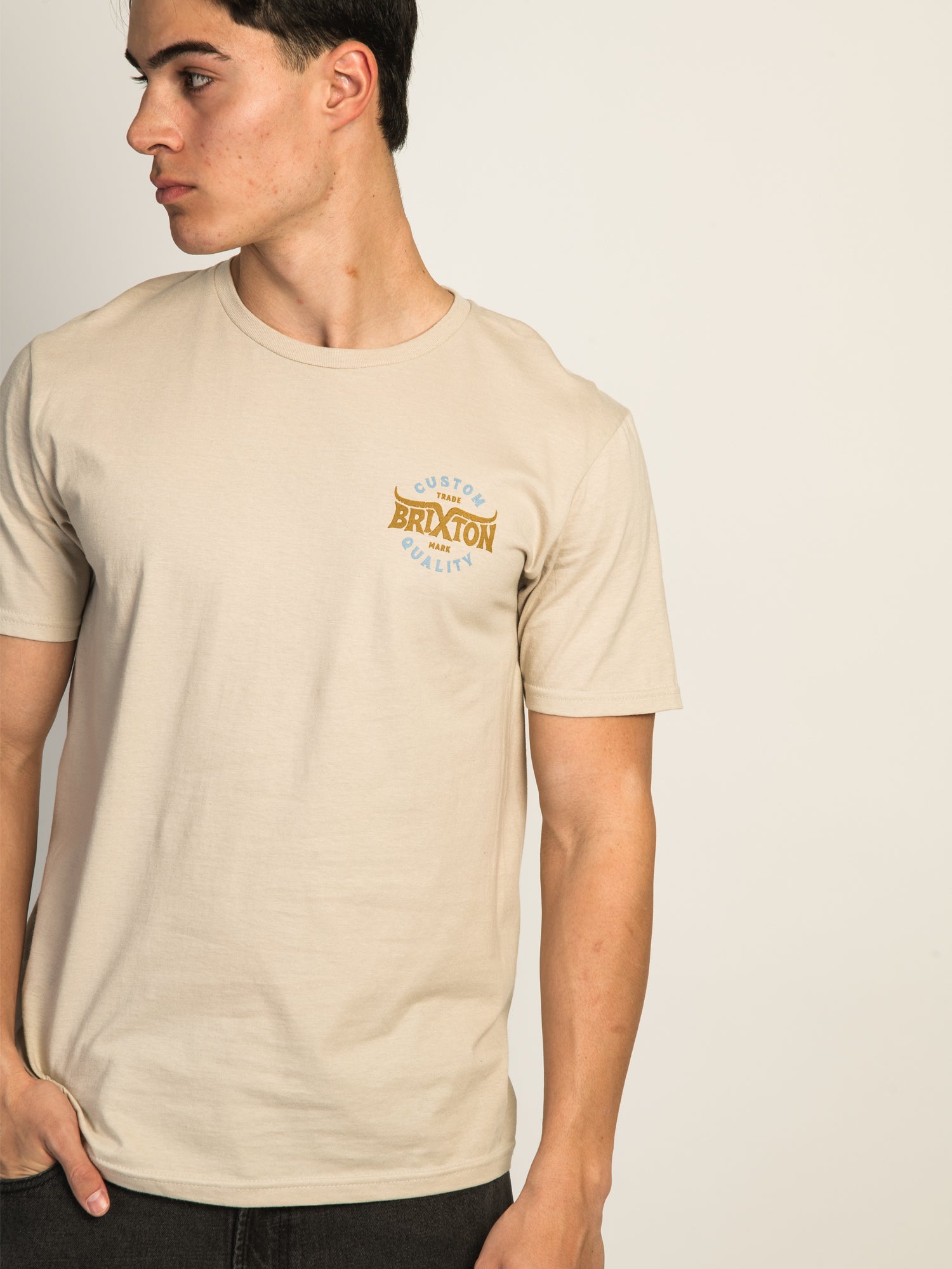 Brixton Gibson T-Shirt for Men - Comfortable Cotton Tee for Casual Wear, Street Style & Everyday Outfits