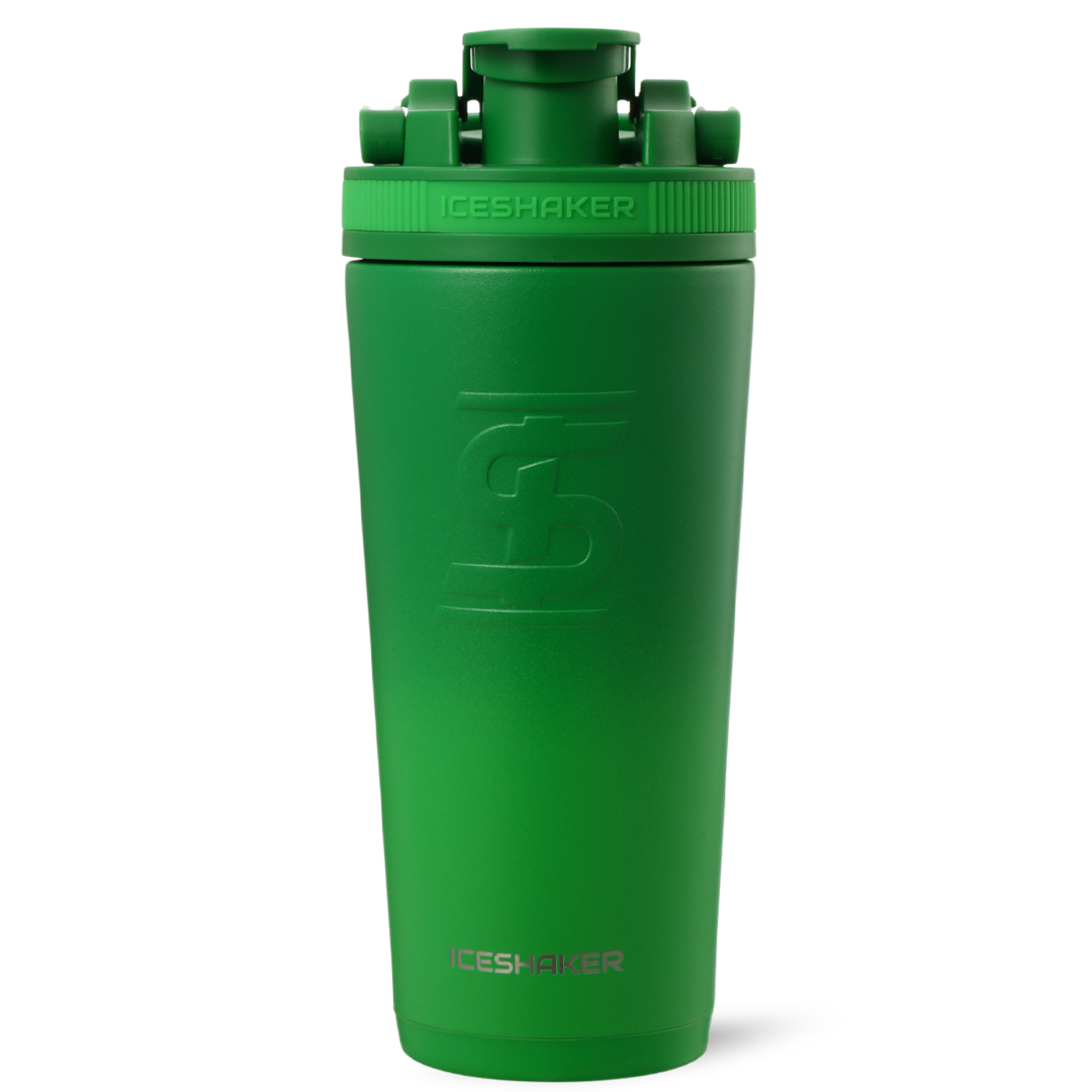Custom 26oz Insulated Ice Shaker Bottle - Color Rush Green - Perfect for Gym, Workouts & Outdoor Activities