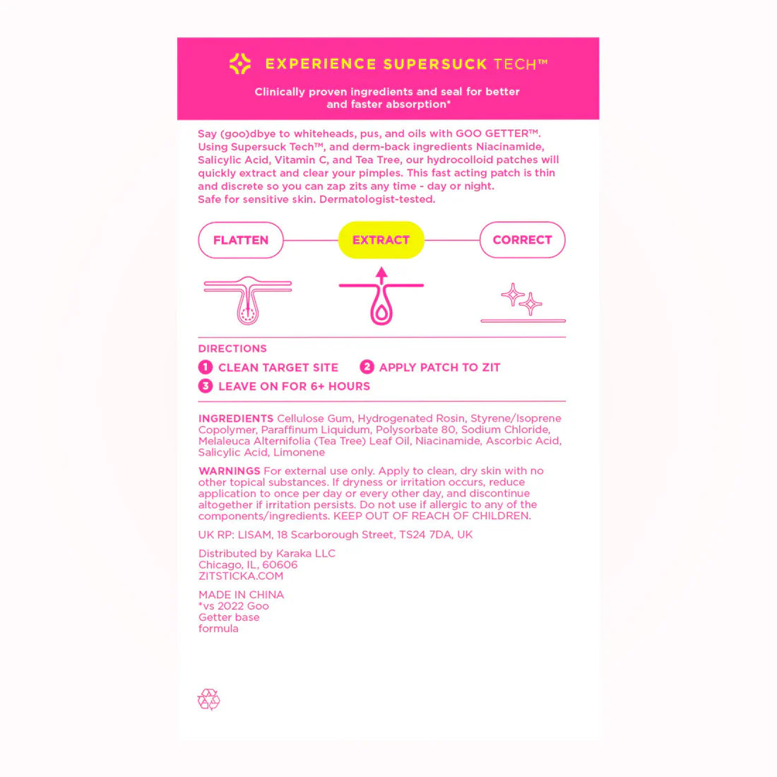 Goo Getter Hydrocolloid Acne Pimple Patches for Face - ZitSticka Spot Treatment for Breakouts, Blemishes & Zits - Perfect for Overnight Use & On-the-Go Skincare