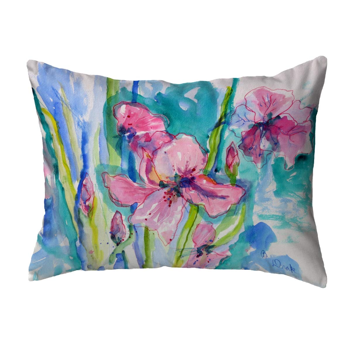 Betsy Drake NC1017 Decorative Throw Pillow 16x20 Inches - Multi-Color Boho Style for Sofa, Bed, Couch - Perfect for Living Room, Bedroom & Home Decor