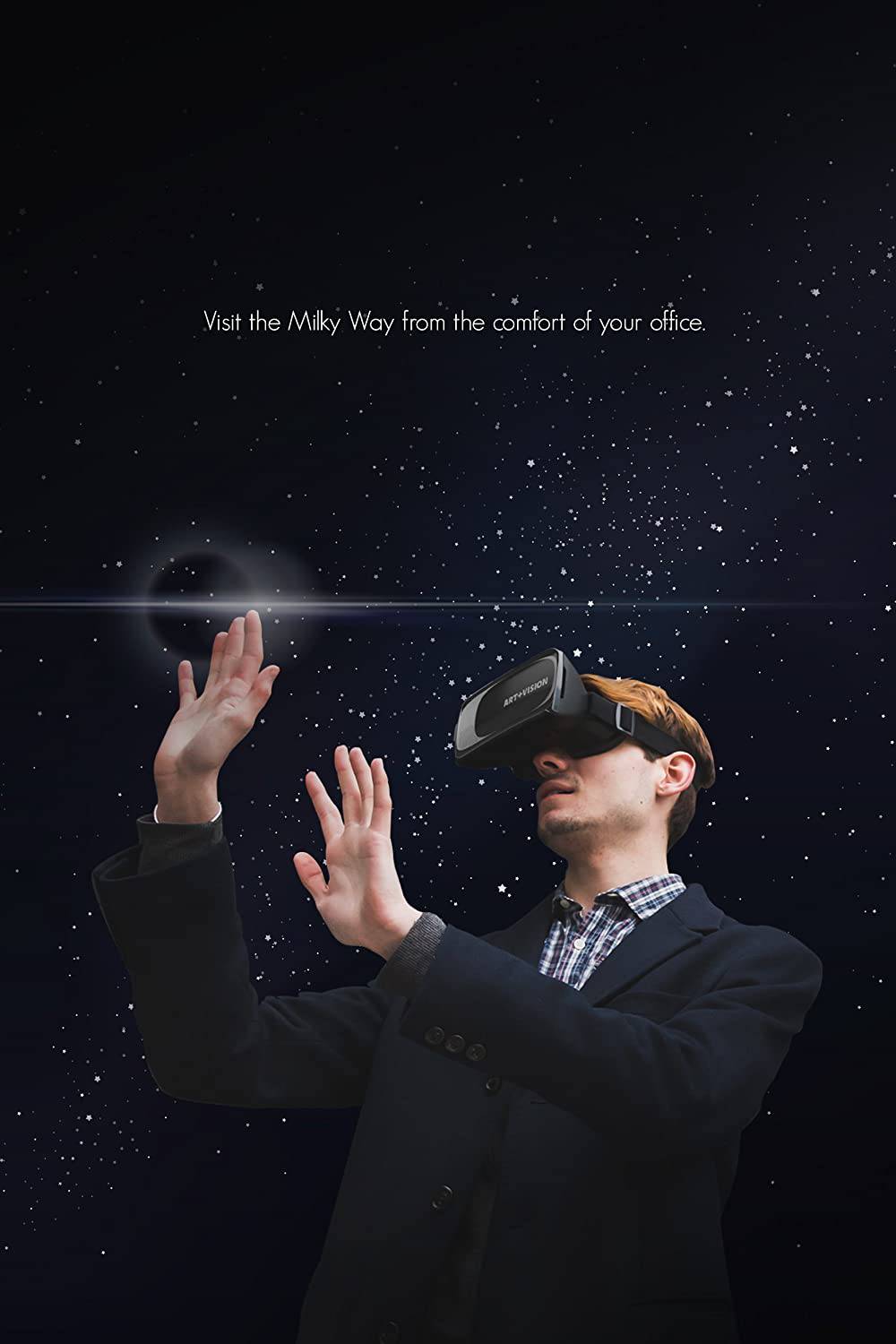 Art+Vision Virtual Reality VR Headset 3D Glasses - Universal Smartphone Compatible (3.5