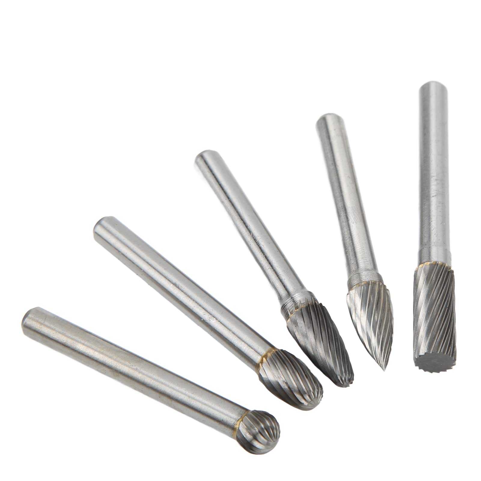 Premium 6mm Shank Die Grinder Bit Set - 1000 Grit Solid Cutting Burr (5PCS) with Storage Box for Woodworking, Metal Polishing & DIY Crafts | Perfect for Carving, Engraving & Surface Finishing