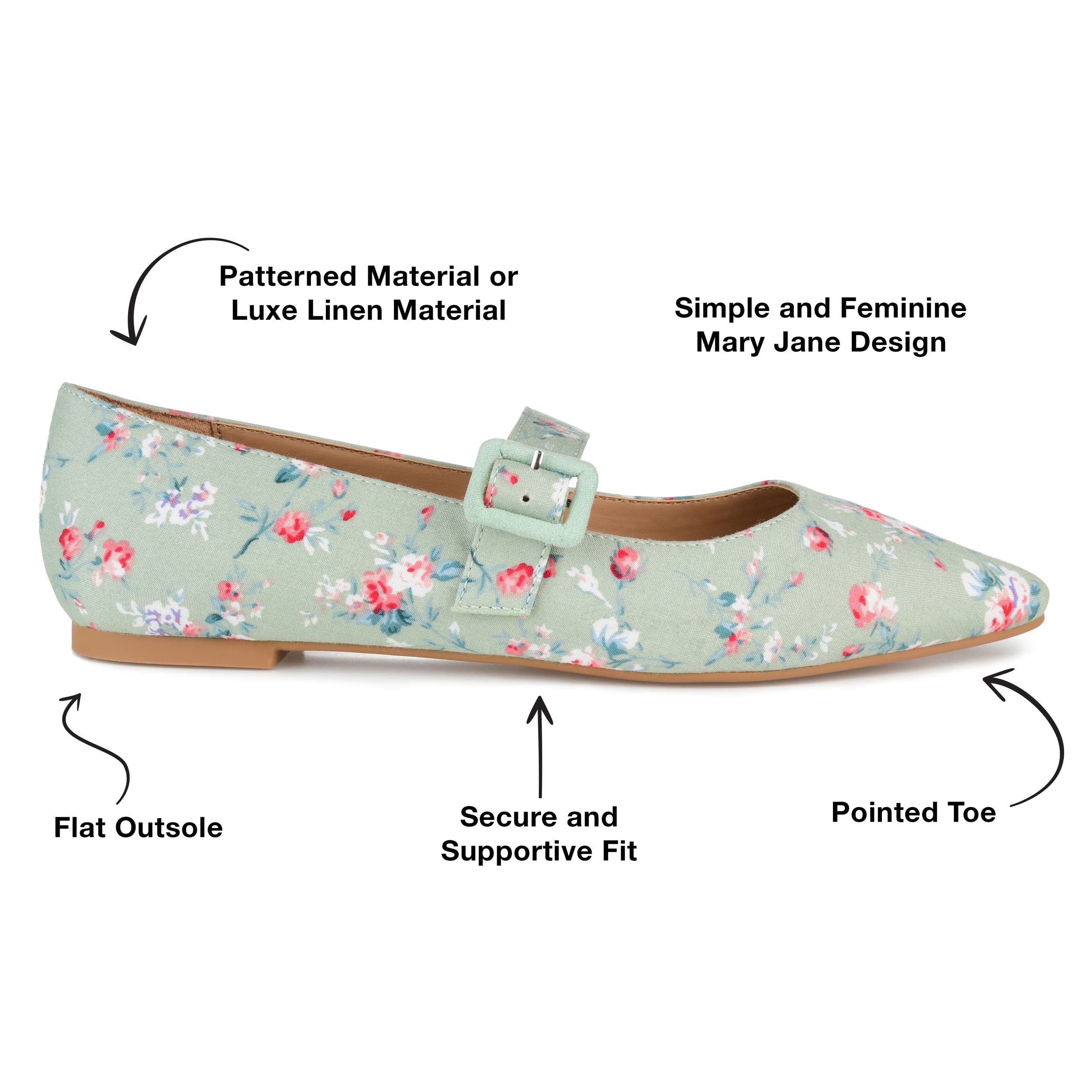 Journee Women's Karissa Comfortable Dress Flats - Perfect for Work, Weddings & Casual Outfits