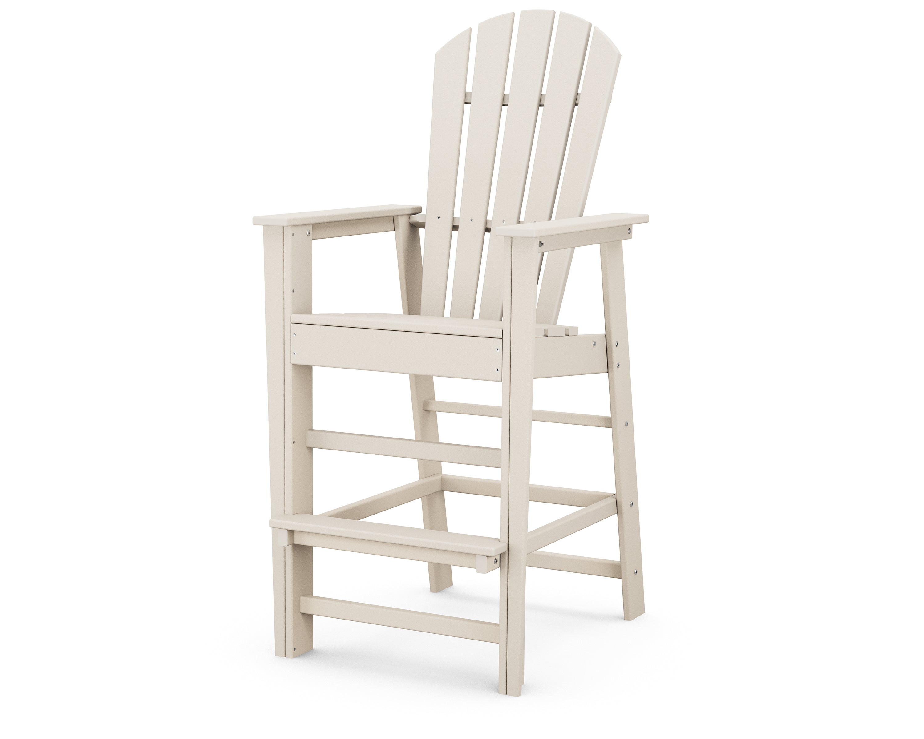 POLYWOOD South Beach Bar Chair - Outdoor Patio Furniture, Weather-Resistant Adirondack Style Bar Stool for Poolside, Deck, or Backyard - Comfortable & Durable Plastic Wood Material