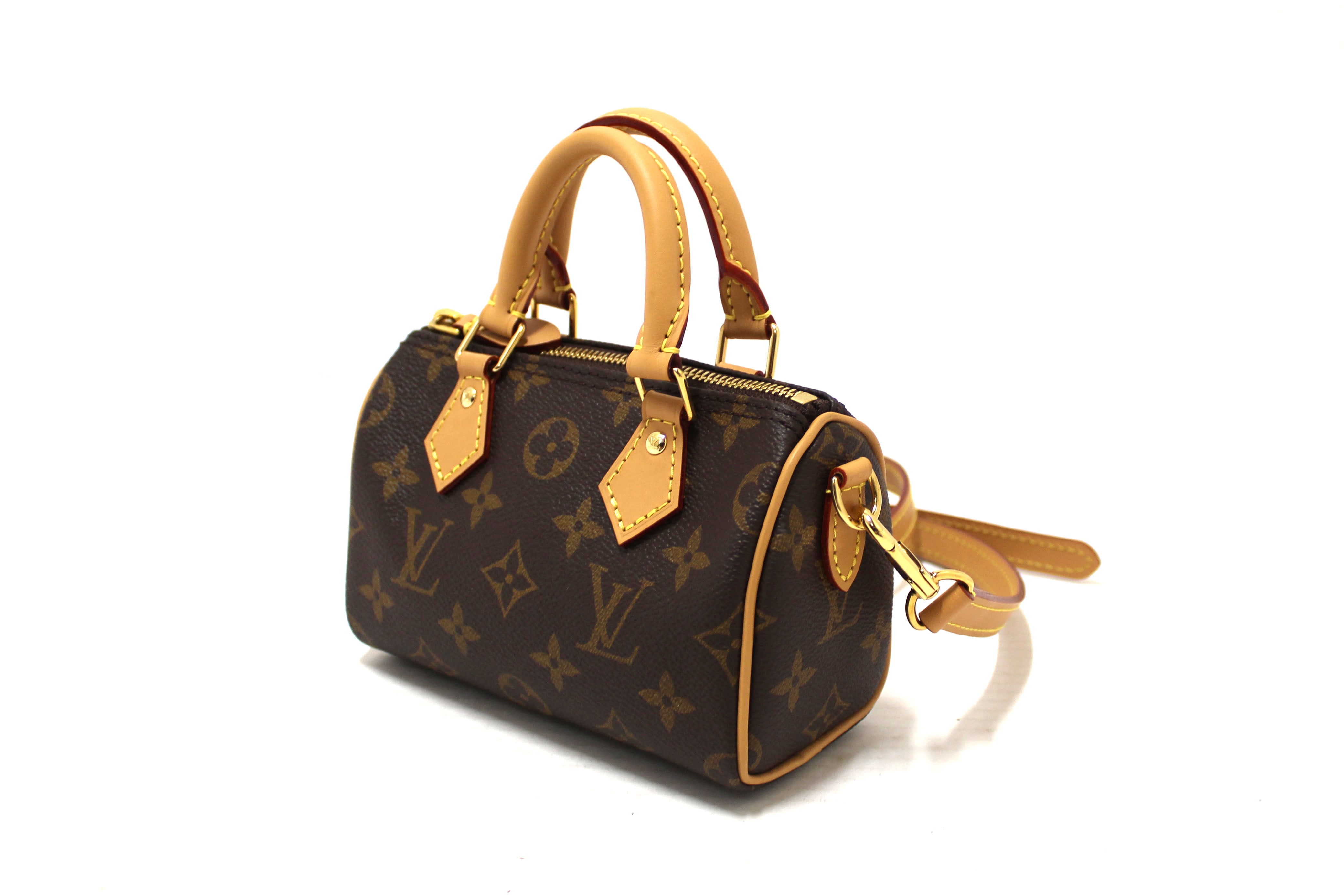 Authentic Louis Vuitton Monogram Nano Speedy Bag - Luxury Crossbody & Shoulder Bag for Women | Perfect for Date Night, Travel & Everyday Use