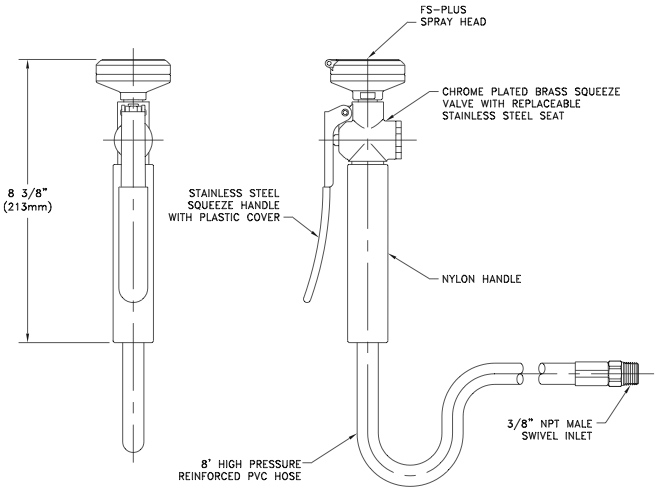 Guardian G5010 Emergency Drench Hose Unit - ANSI Compliant Safety Shower Equipment for Chemical Spills & Eye Wash Stations | Workplace, Lab & Industrial Use