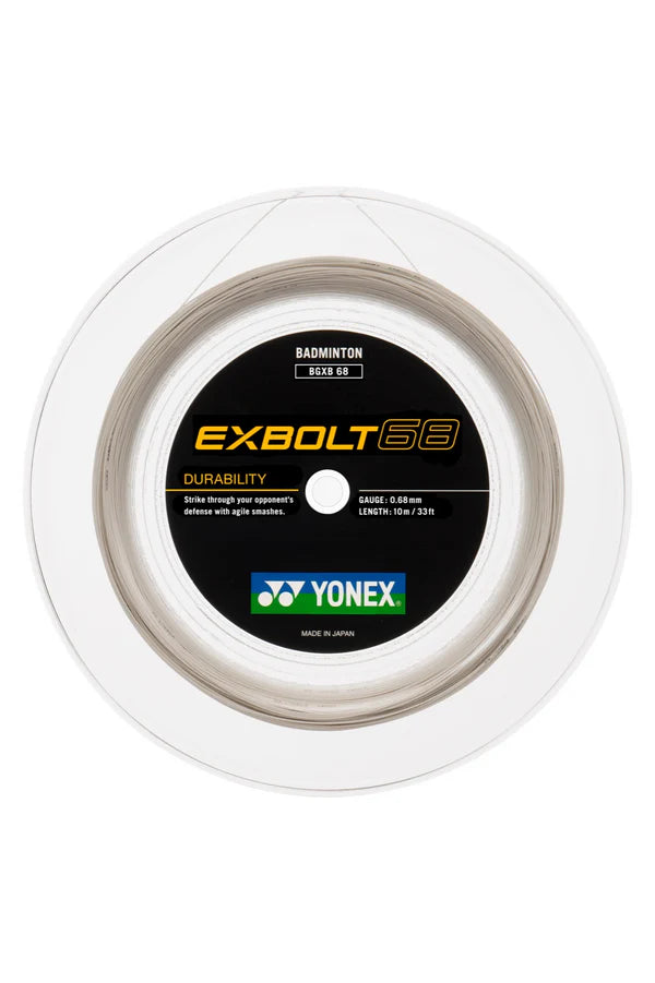 Yonex Exbolt 68 Badminton String Reel - High Performance Badminton String for Tournament Play - Perfect for Professional Players and Competitive Matches