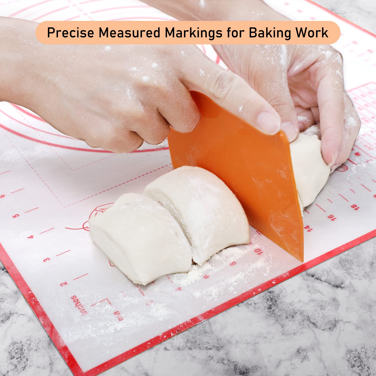 Non-Slip Silicone Baking Mat with Measurement Marks - 12