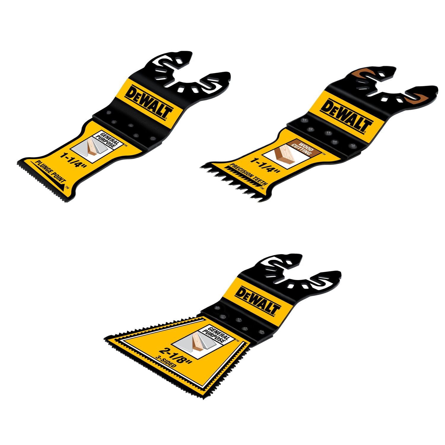 DEWALT DWA423SET Oscillating Multi-Tool Blade Set - 13-Piece General Purpose Cutting Kit for Wood, Metal & Drywall - Perfect for DIY Projects, Home Renovation & Professional Construction Work