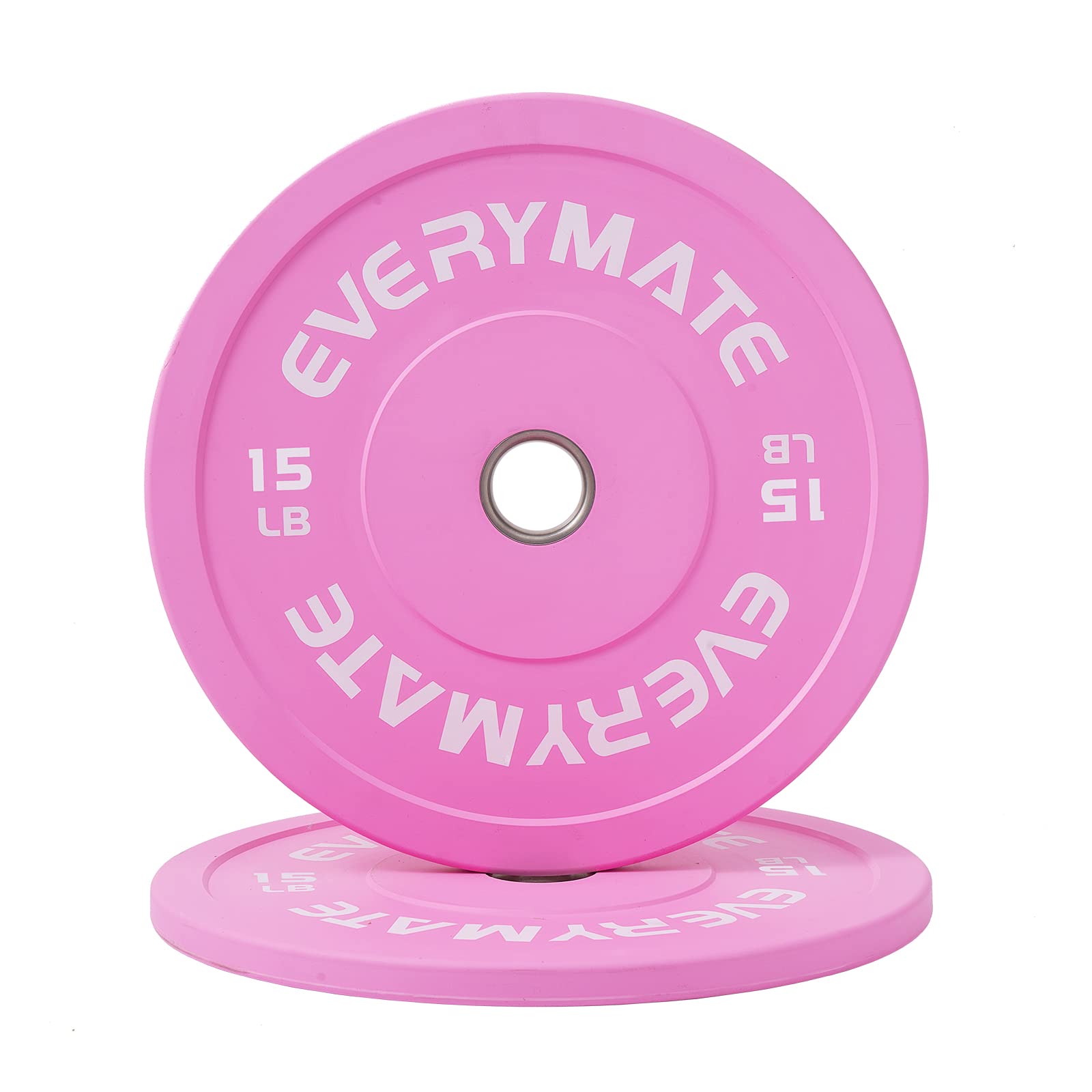 Olympic Bumper Plates 10LB-45LB with Steel Inserts - Virgin Rubber Weight Plates for Strength Training, Crossfit & Home Gym - Fits 2
