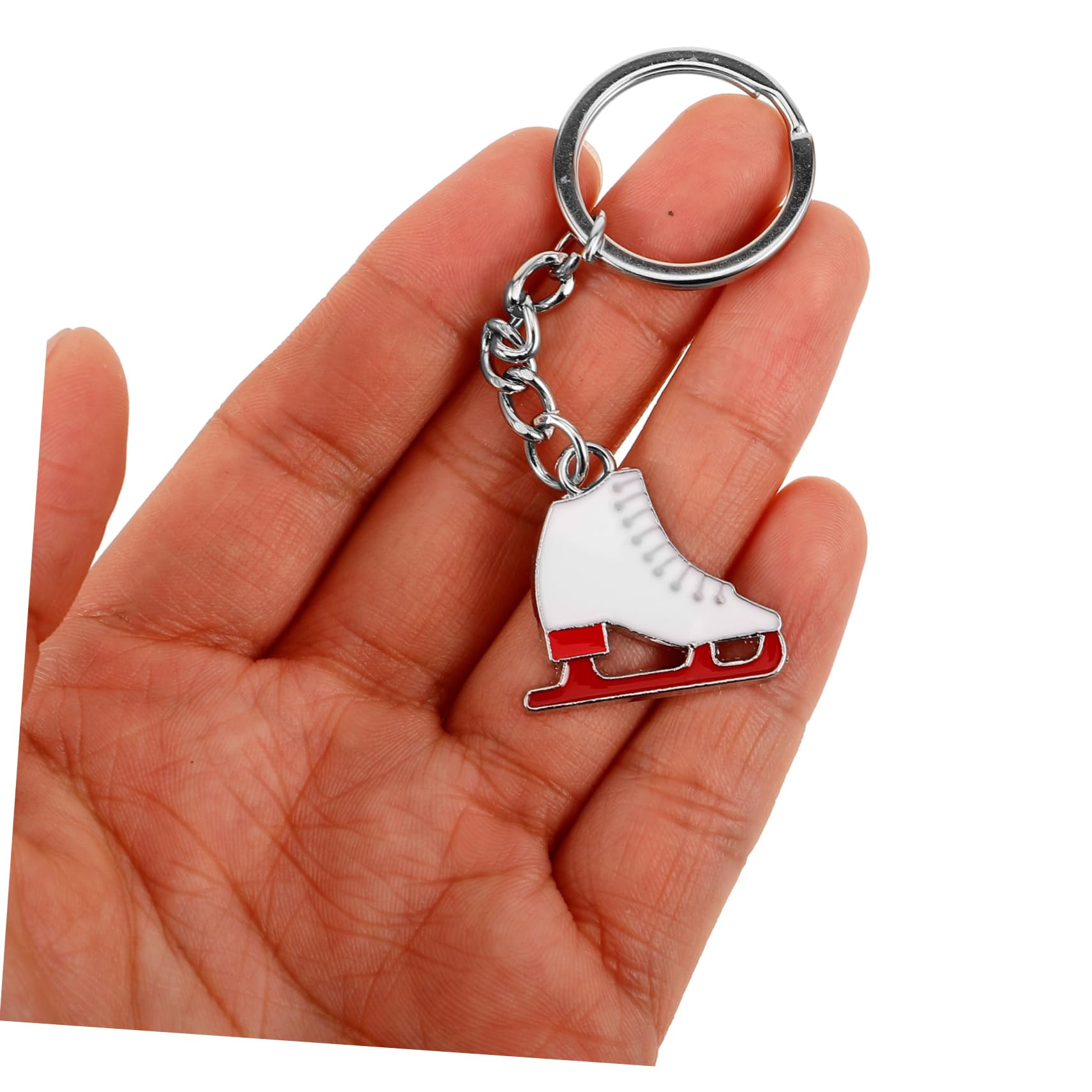 BRIGHTFUFU Tiny Roller Skate Keychain Clip - Zinc Alloy Key Ring for Keys, Bags & Backpacks - Cute Skateboard Accessory for Skaters & Fashion Lovers
