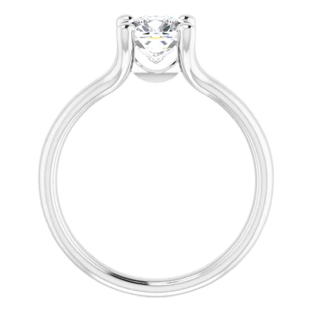 10K Solid White Gold Handmade Engagement Ring - 1.0 CT Cushion Cut Moissanite Diamond Solitaire Wedding Band for Women - Perfect for Proposals, Anniversaries & Bridal Jewelry Gifts