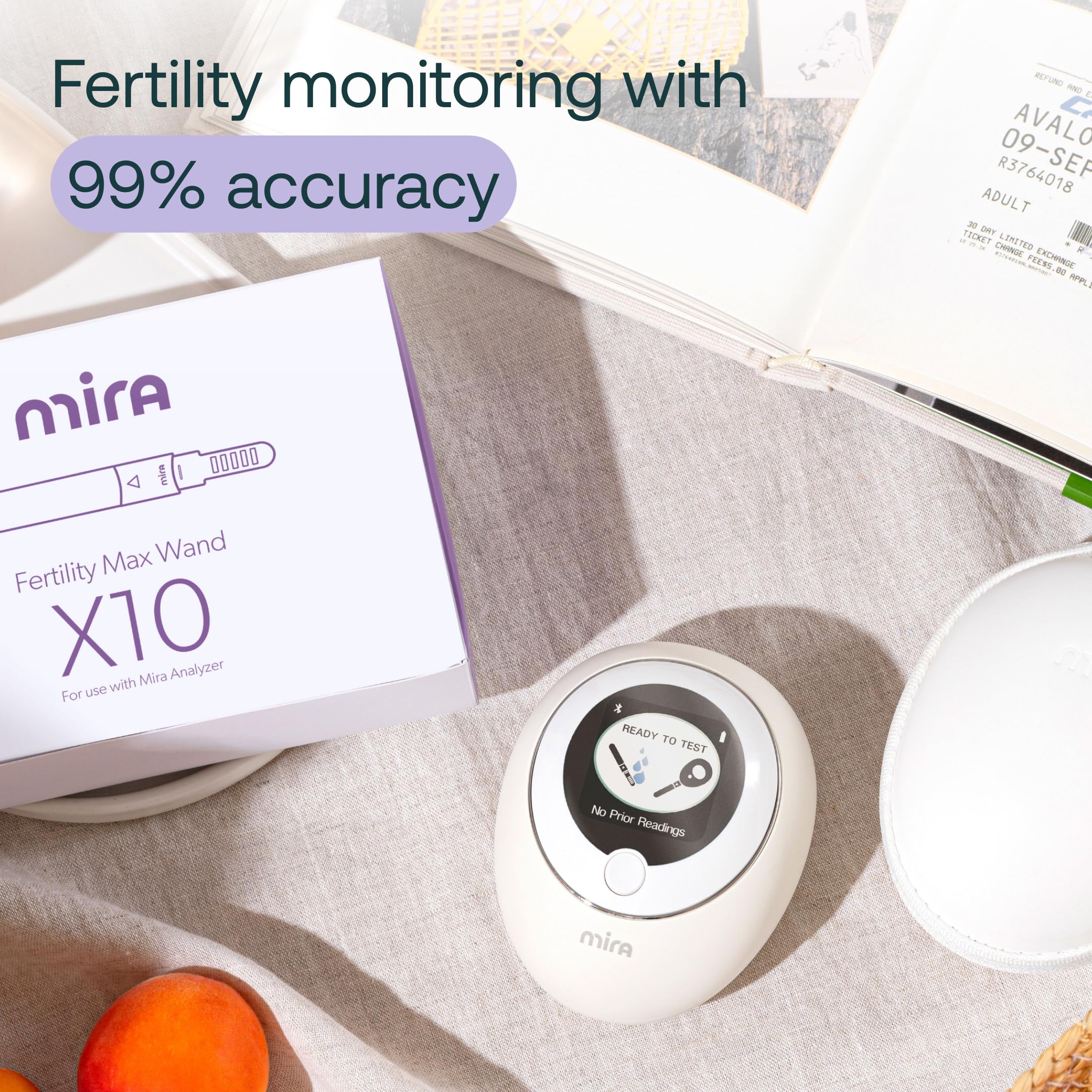Mira Max and Plus Starter Kit Bundle with Mira Analyzer - 10 Max Wands & 20 Plus Wands for Tracking 3 Fertility Hormones | Monitor Ovulation & Fertility Window | Perfect for Women Trying to Conceive or Natural Birth Control