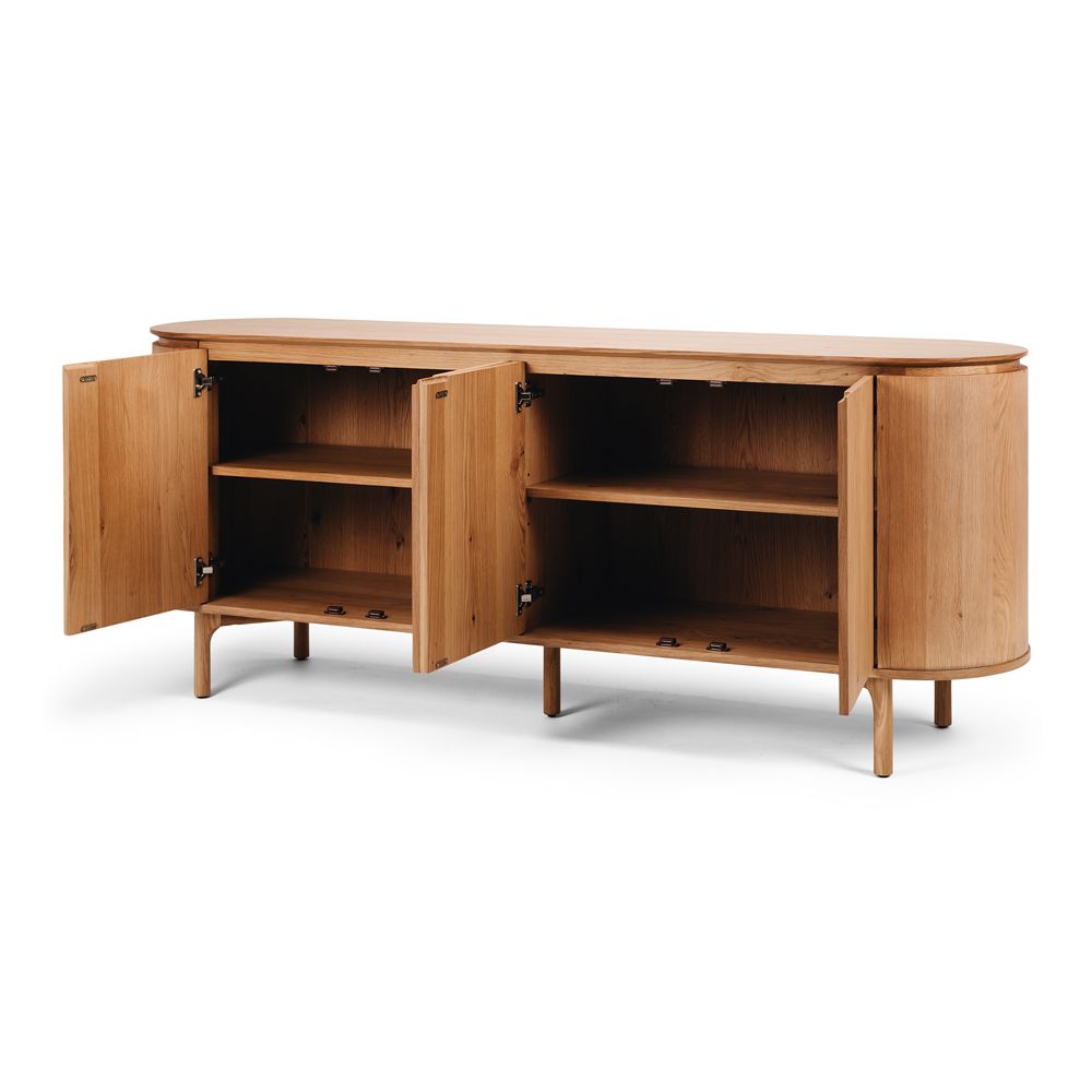 Modern Kontur Sideboard - Natural Oak Wood TV Stand, Storage Cabinet for Living Room, Bedroom & Entryway | Durable & Stylish Furniture for Home Decor