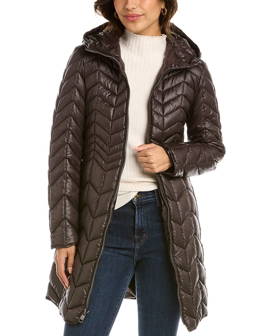 Kenneth Cole Multi Quilt Hooded Puffer Coat for Women - Waterproof Winter Jacket with Insulation for Cold Weather - Perfect for Snow, Skiing & Outdoor Activities