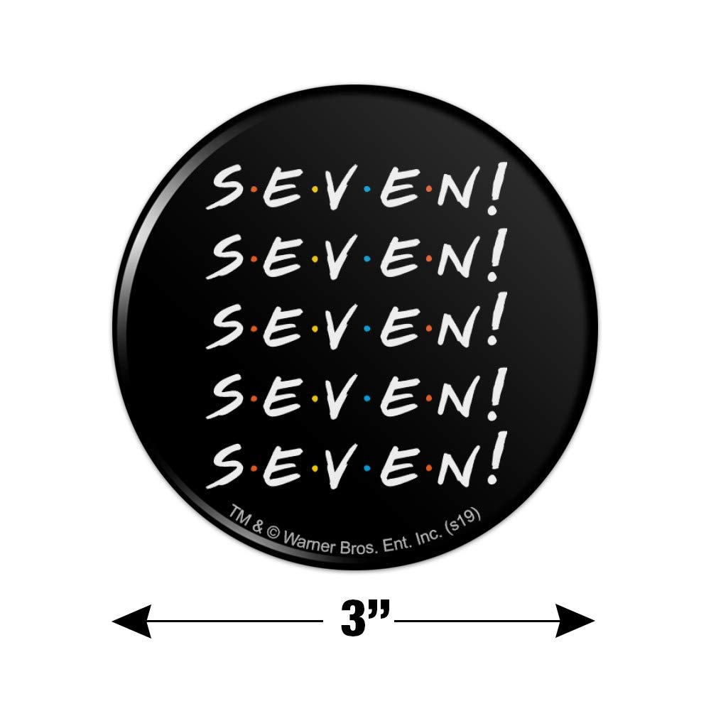Friends SEVEN Kitchen Refrigerator Locker Button Magnet - Strong Magnetic Hooks for Fridge, Office, Dorm & Home Organization (Set of 7) - Perfect for Hanging Keys, Towels, Photos and More