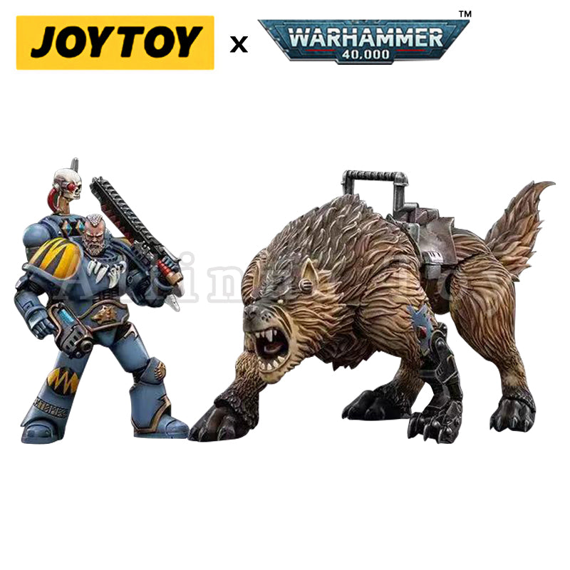1/18 JOYTOY Warhammer 40K Space Wolves Thunderwolf Cavalry Bjane Action Figure - Collectible Miniature for Tabletop Gaming & Display