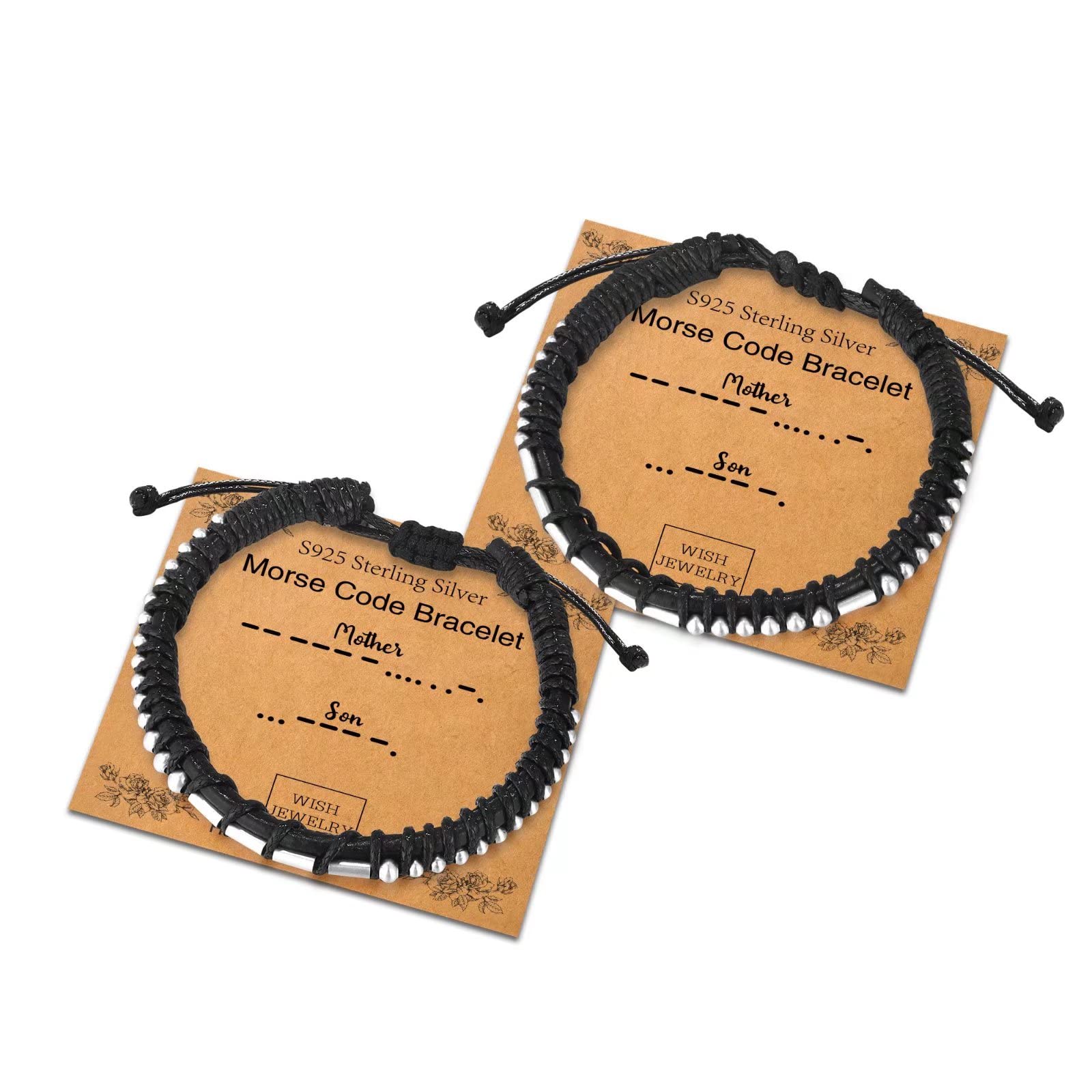 Sterling Silver Morse Code Bracelet for Women & Men - Adjustable Leather Cuff with Inspirational Message - Unique Friendship & Birthday Gift Jewelry for Everyday Wear, Special Occasions & Meaningful Moments