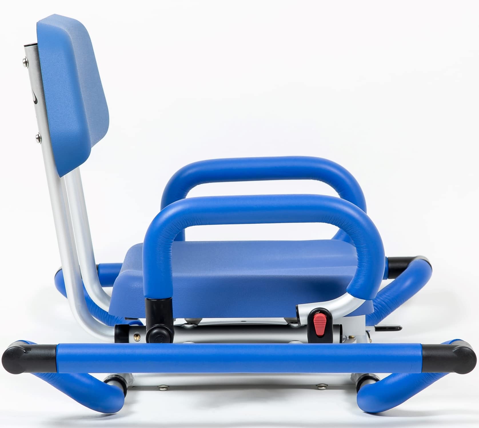 iLIVING ILG-628 Adjustable Swivel Shower Chair for Bathtub - Padded Seat with Backrest & Armrests, Slip-Resistant Tub Mount, Width Adjustable (Blue) - Ideal for Elderly, Disabled & Post-Surgery Bathing Safety