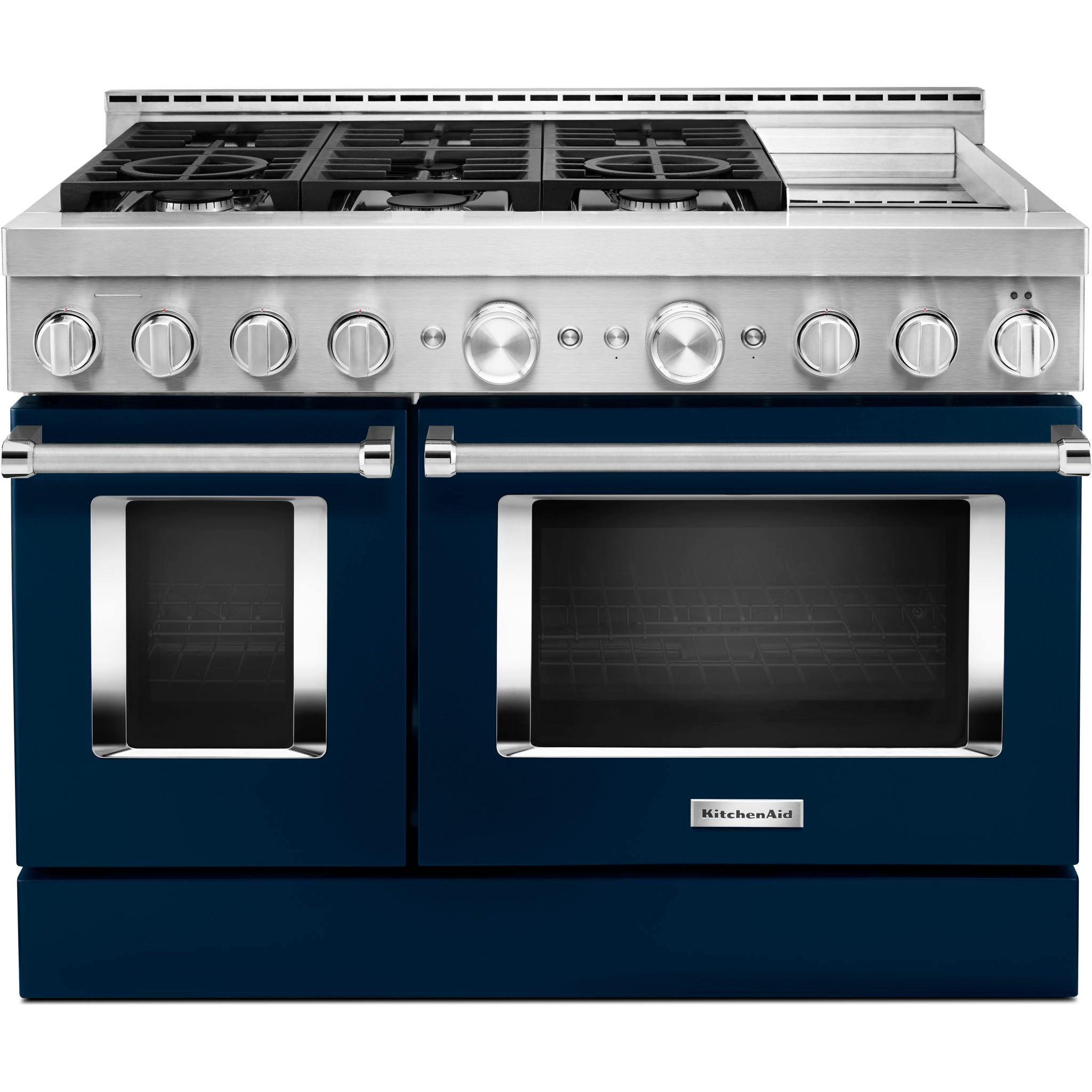 KitchenAid KFGC558JIB 30 Inch 5-Burner Gas Range with Convection Oven in Ink Blue - Perfect for Home Cooking & Baking