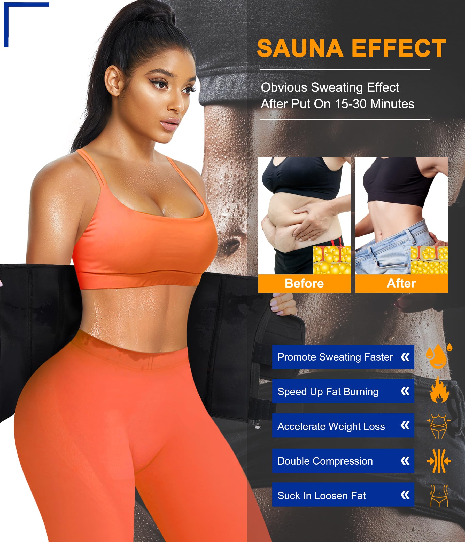 TrainingGirl Women's Waist Trainer Corset - Tummy Control Slimming Belt for Workout & Weight Loss | Postpartum Body Shaper, Sweat Waist Cincher for Gym, Yoga & Everyday Wear