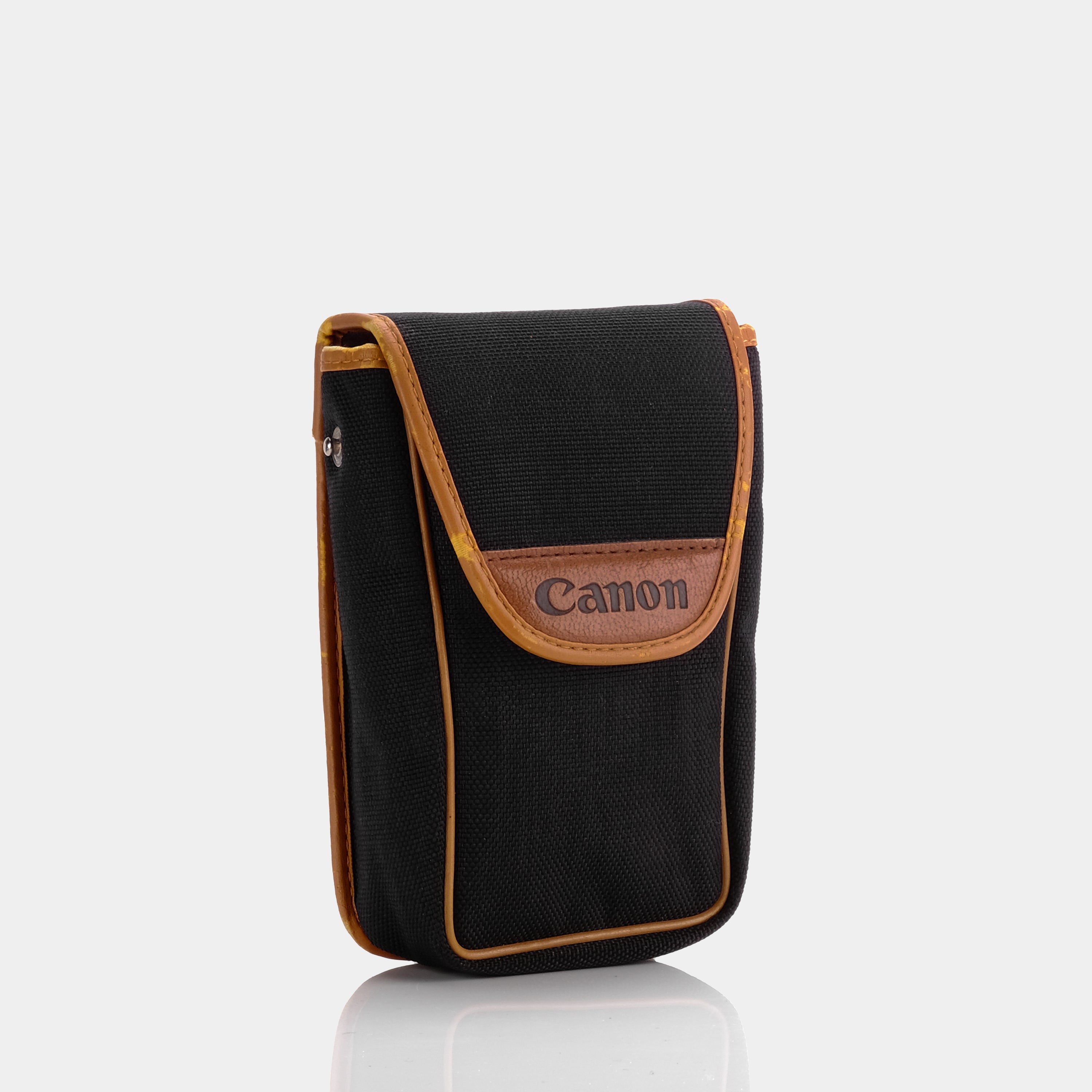 Canon Brown & Black Canvas Point and Shoot Camera Case - Durable Protective Cover for Travel, Hiking & Everyday Use