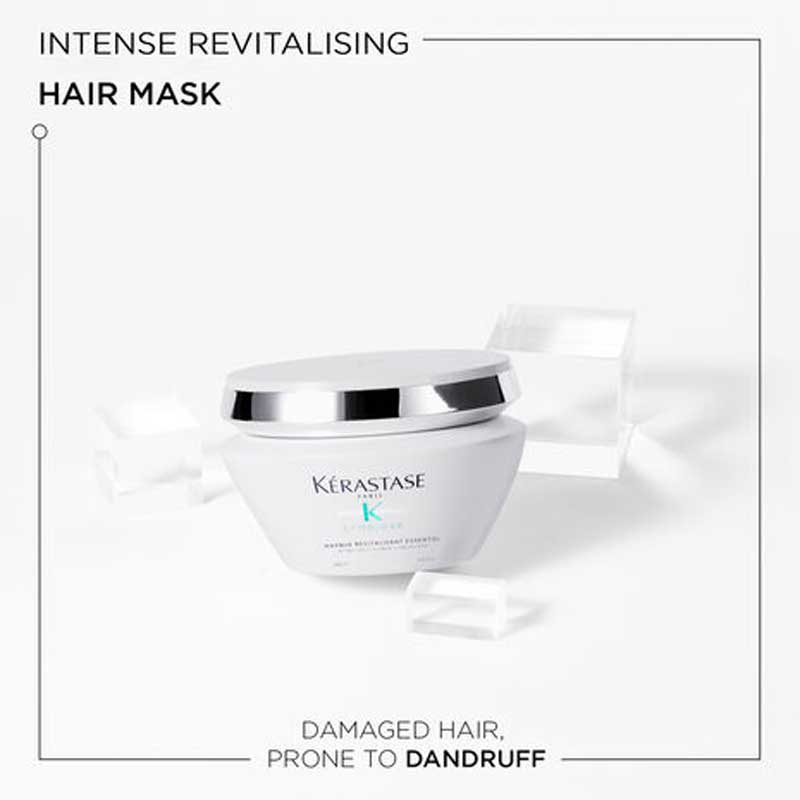 Kérastase Symbiose Intense Revitalizing Hair Mask for Dandruff Control - Deep Hydration & Scalp Care for Dry, Itchy Scalp - Perfect for Damaged Hair Treatment at Home or Salon