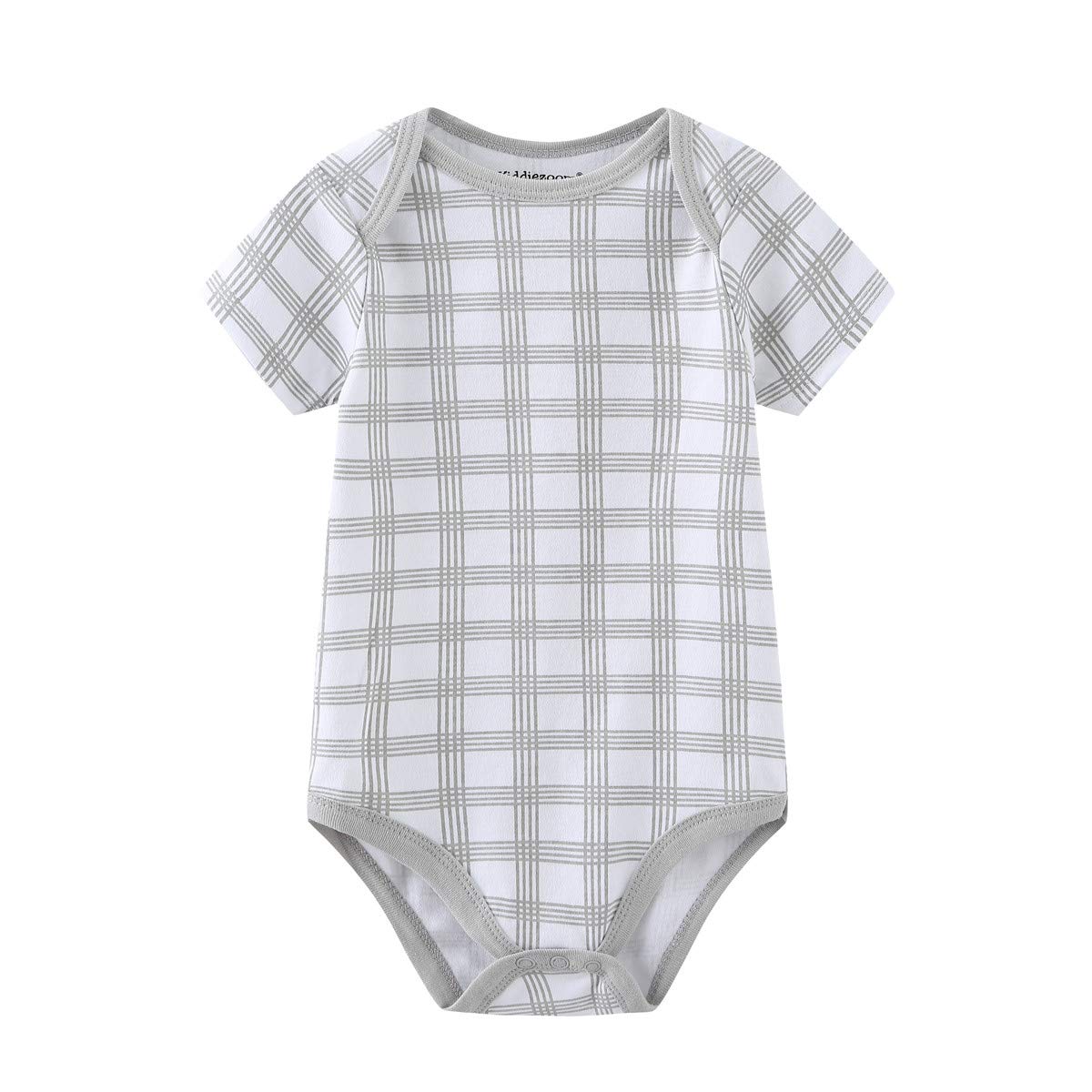 Kiddiezoom Newborn Baby Unisex Cotton One-Piece Bodysuits - 5-Pack Soft Infant Rompers for Boys & Girls - Perfect Baby Shower Gift & Everyday Comfort Wear