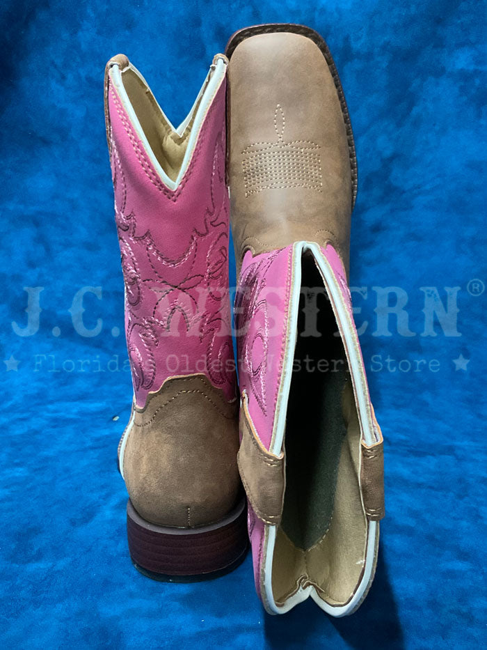 Roper 3505 Kids Classic Western Stitch Boots for Girls - Pink Cowboy Boots for Toddler & Youth - Perfect for Rodeo, Halloween Costume & Western Fashion
