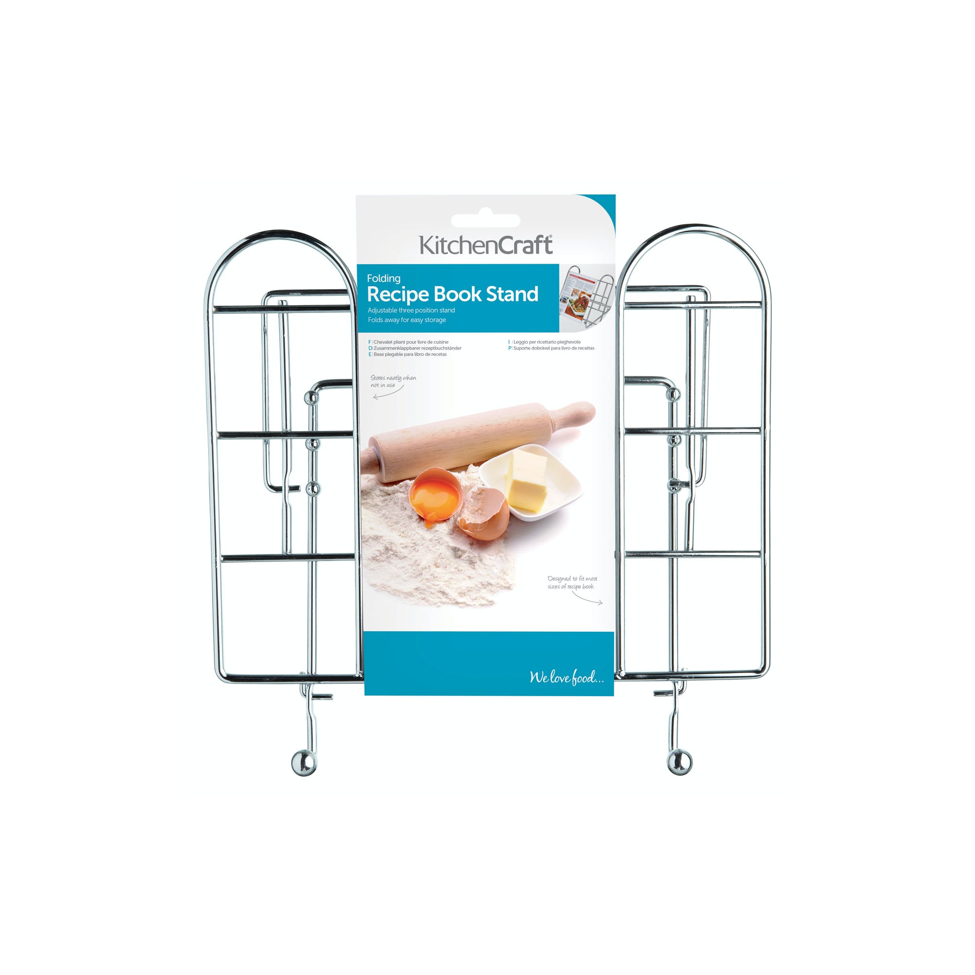 Adjustable Recipe Book Stand - Hands-Free Cookbook Holder for Kitchen Countertops - Perfect for Baking, Cooking & Reading Recipes