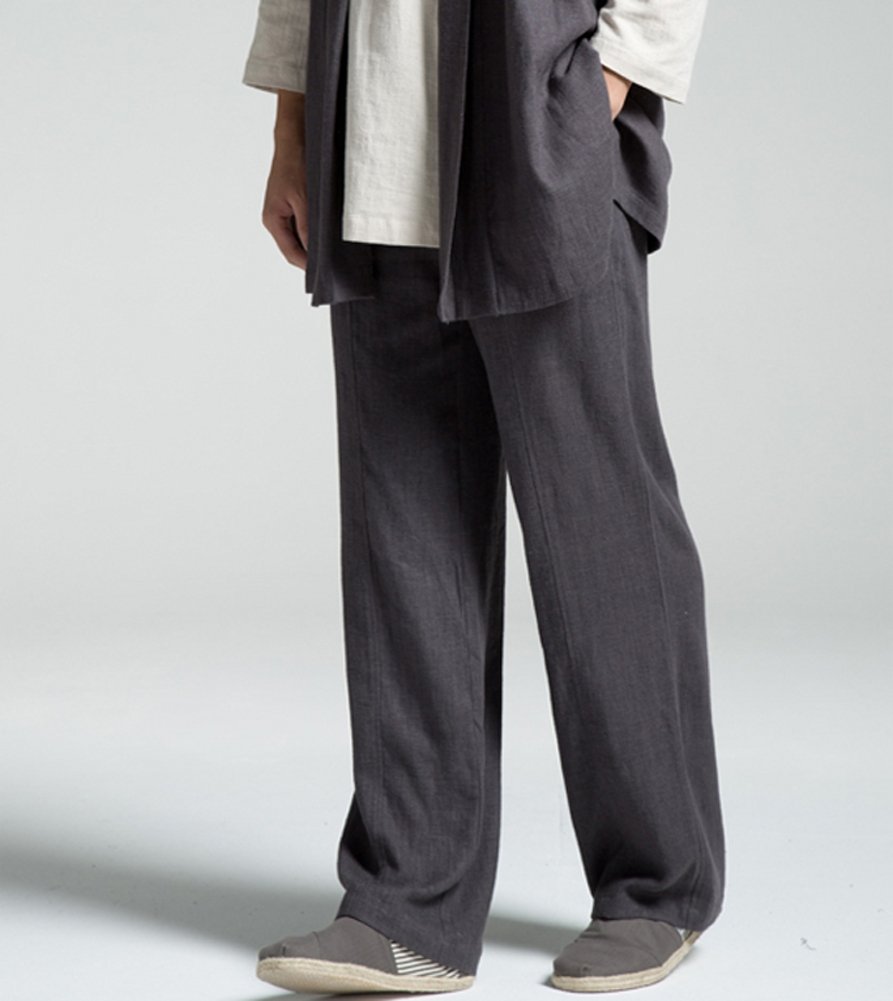 Men's Casual Cotton Linen Pants - Breathable Summer Trousers with Original Design | Perfect for Beach, Travel & Lounge Wear