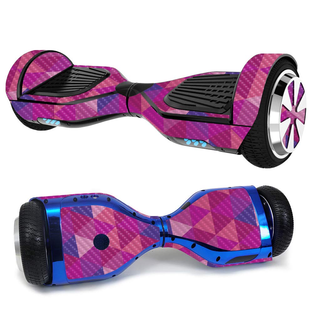 MightySkins Carbon Fiber Skin for Ultra Hoverboard - Pink Kaleidoscope | Protective & Durable Textured Vinyl Wrap | Easy to Apply & Remove | Made in USA | Perfect for Kids & Teens Outdoor Fun
