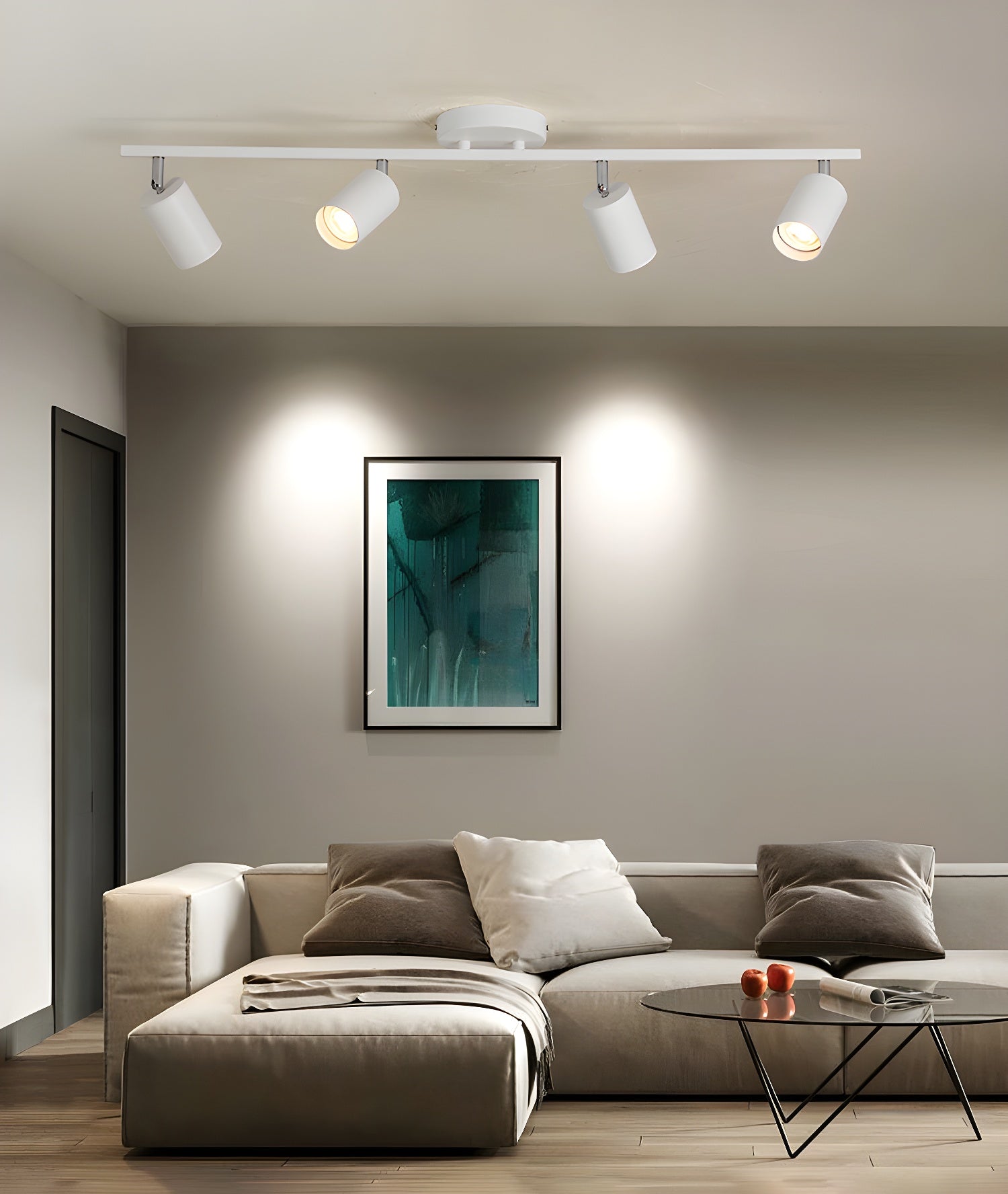 Modern LED Ceiling Light Fixture - Evanna Flush Mount Light for Bedroom, Kitchen, Living Room - Energy Efficient Dimmable Lighting for Home & Office