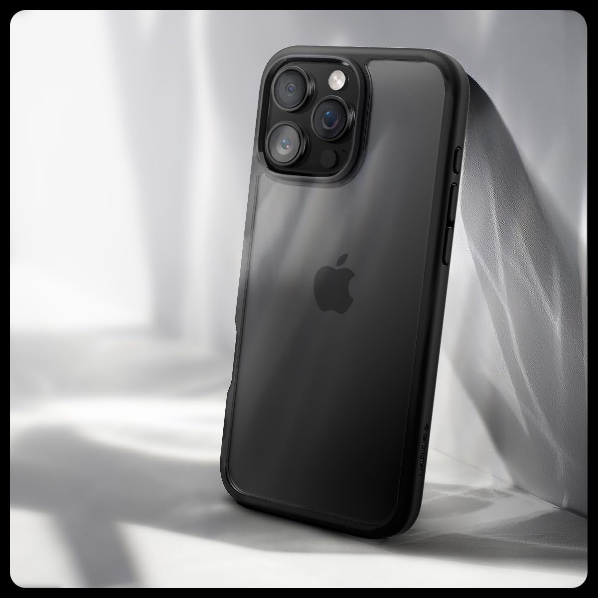 Spigen Ultra Hybrid Case for iPhone 16 Pro - Matte Black | Shockproof & Scratch-Resistant Protection | Perfect for Everyday Use, Travel & Outdoor Activities
