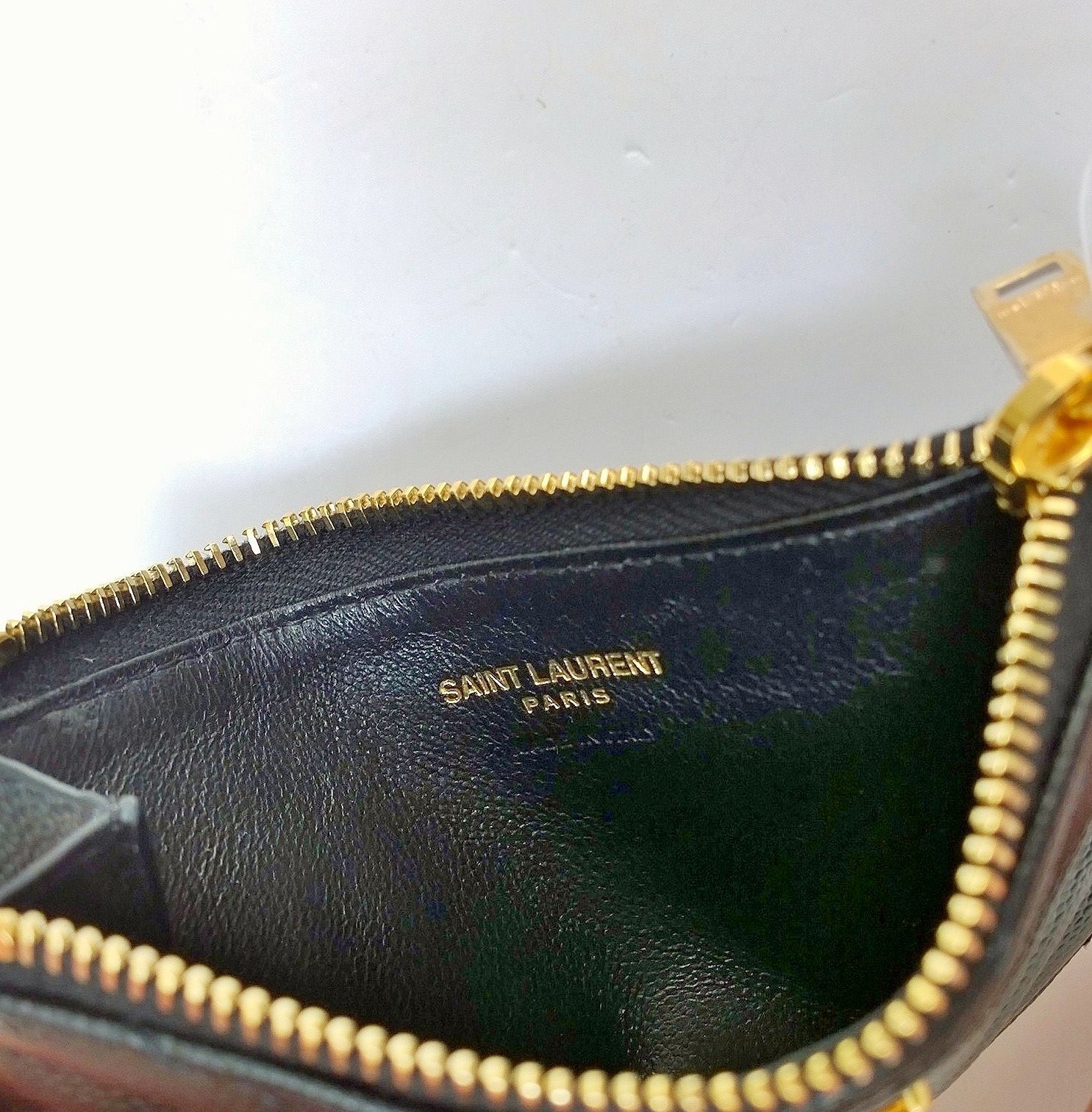 Saint Laurent YSL Monogram Zip Card Wallet in Black - Perfect for Everyday Use & Travel Accessories