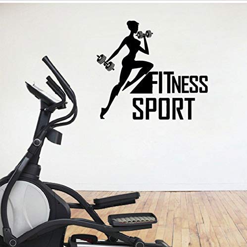 Women's Fitness & Bodybuilding Gym Wall Decal - 55X51Cm PVC Motivational Health Poster for Home & Gym Workout Inspiration