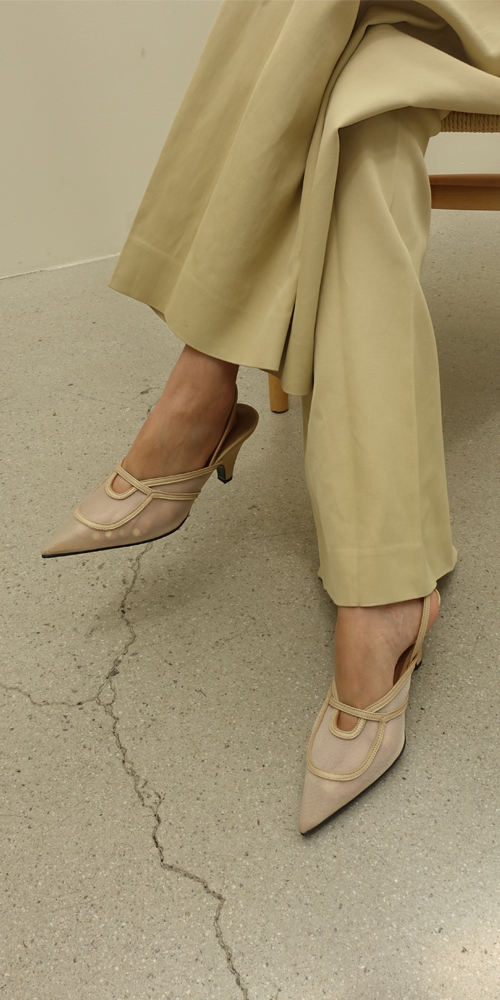Gib Slingback Heels for Women - Comfortable Beige Sandals with Adjustable Strap | Perfect for Summer, Weddings & Office Wear