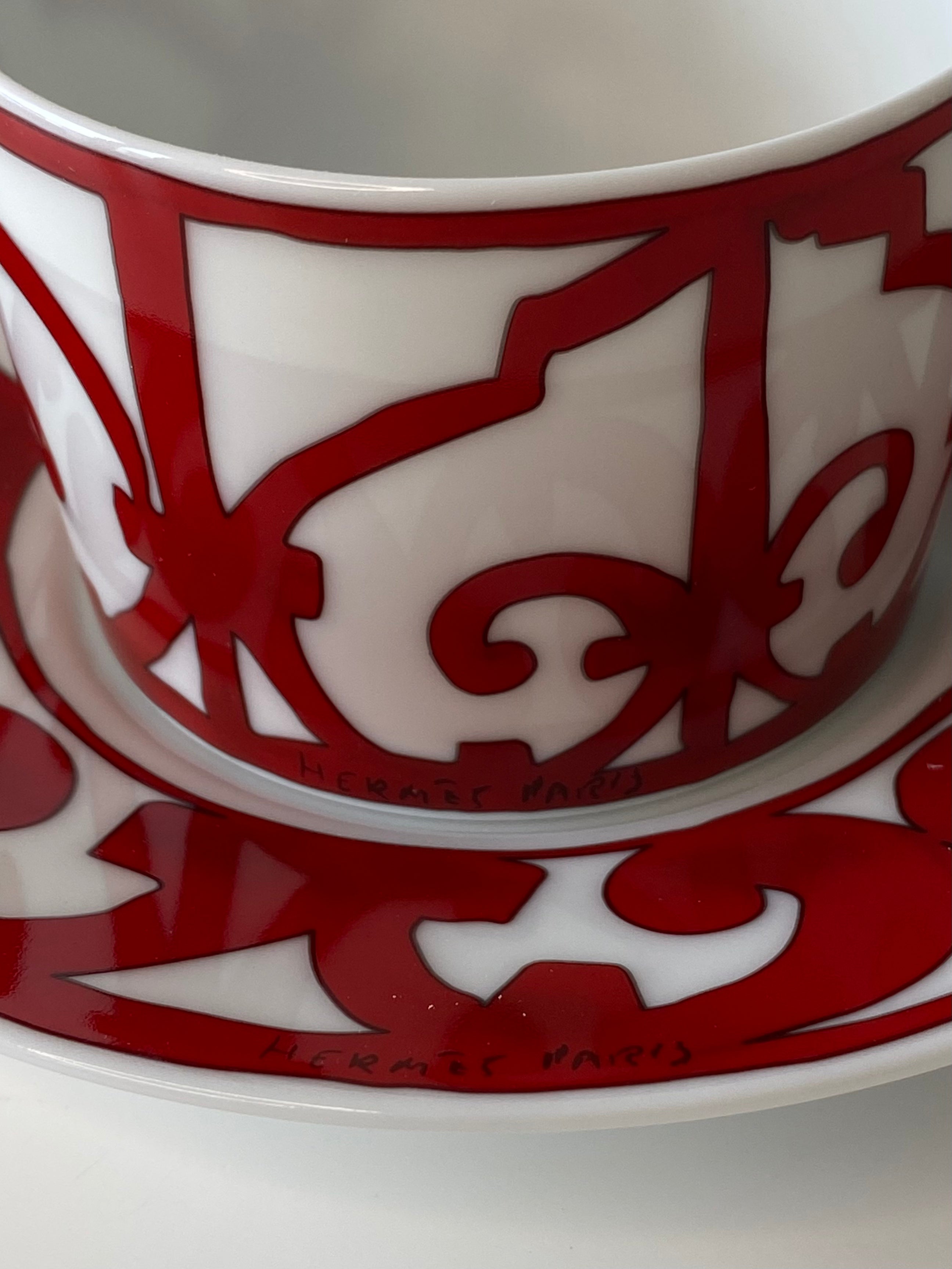 Hermès Balcon du Guadalquivir Porcelain Tea Cup and Saucer Set - Luxury Floral Design for Afternoon Tea, Bridal Shower & Home Decor
