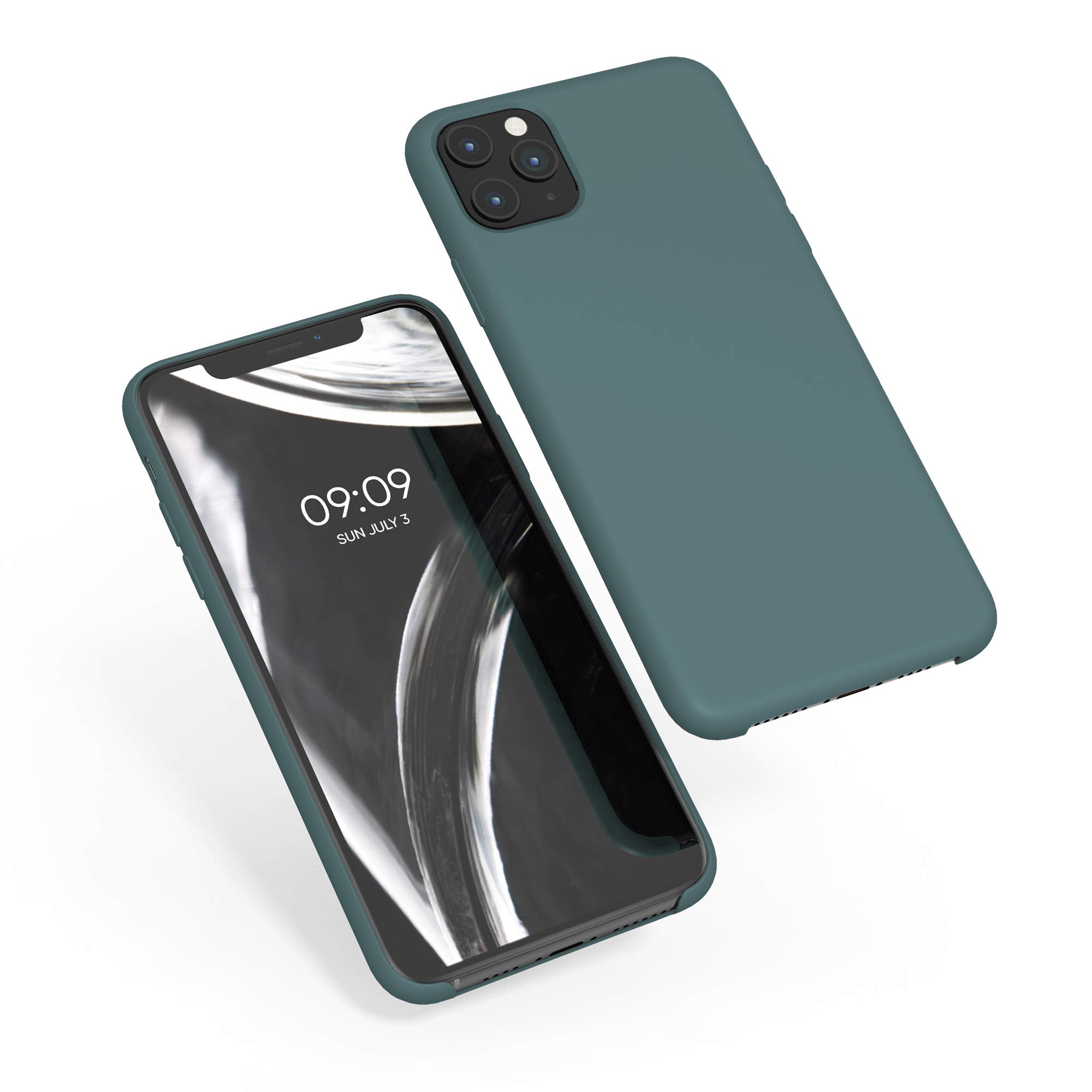 kwmobile Shockproof TPU Silicone Case for Apple iPhone 11 Pro Max - Soft Protective Phone Cover in Blue Green - Perfect for Everyday Use, Travel & Outdoor Activities