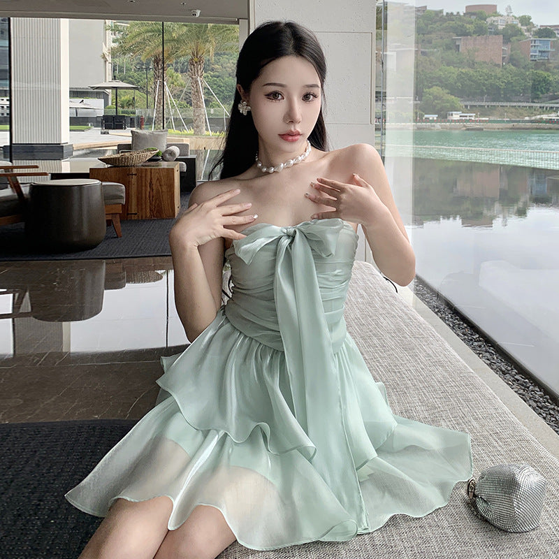 Fairy Sleeveless Strapless Summer Dress - Beach Short Skirt for Women | Perfect for Vacation, Pool Party & Tropical Getaway